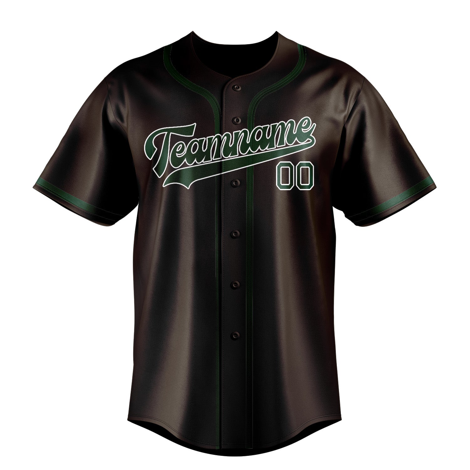 Custom Brown Green Baseball Jersey