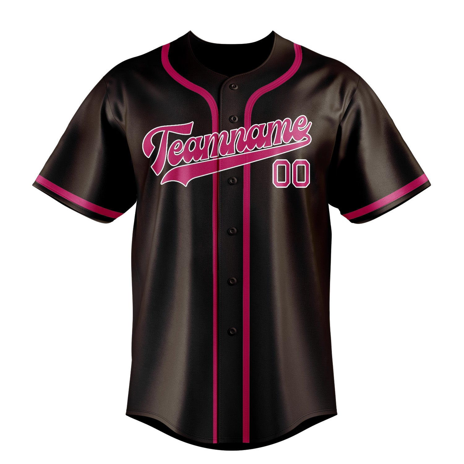 Custom Brown Pink Baseball Jersey