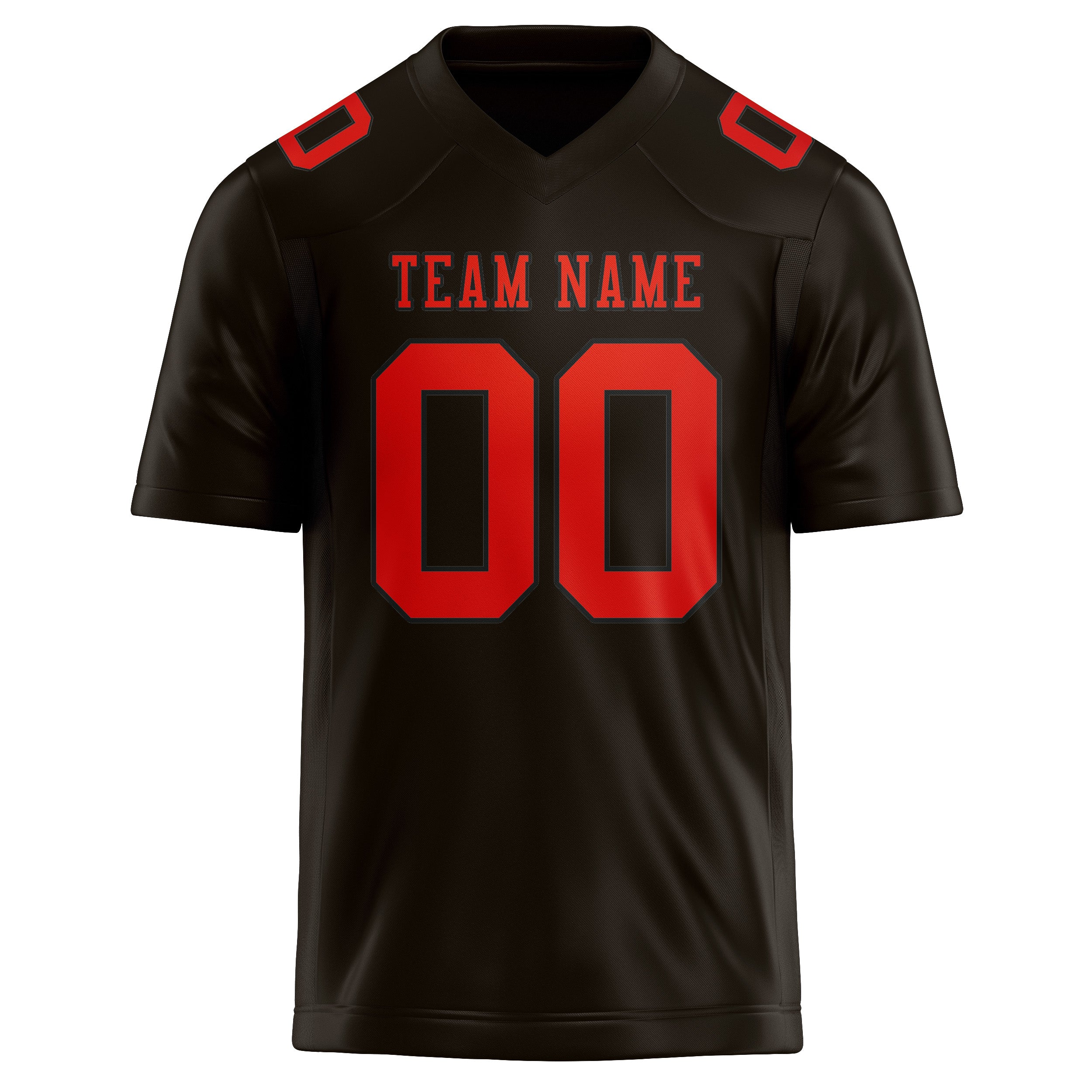 Custom Brown Orange Red Football Jersey