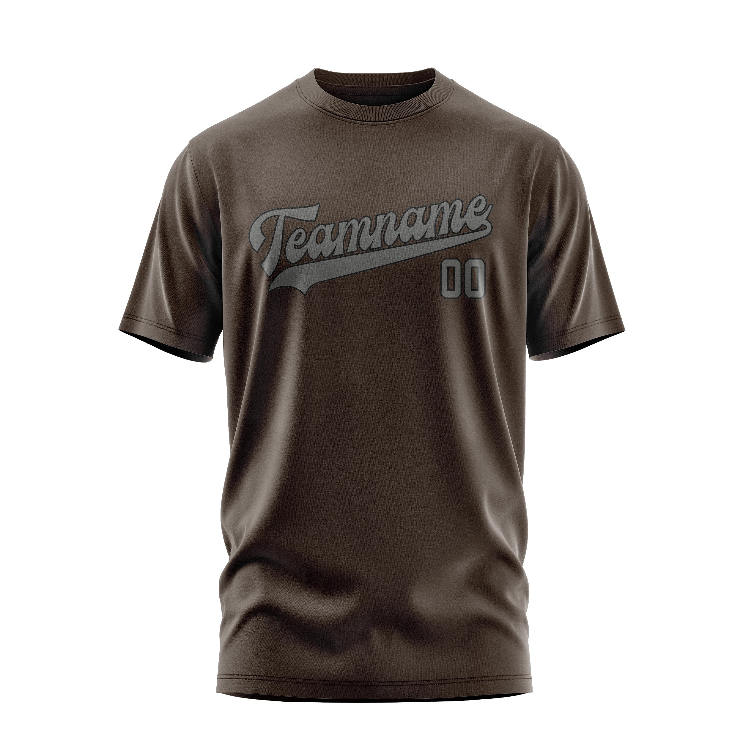 Custom Brown Dark Grey T-Shirt