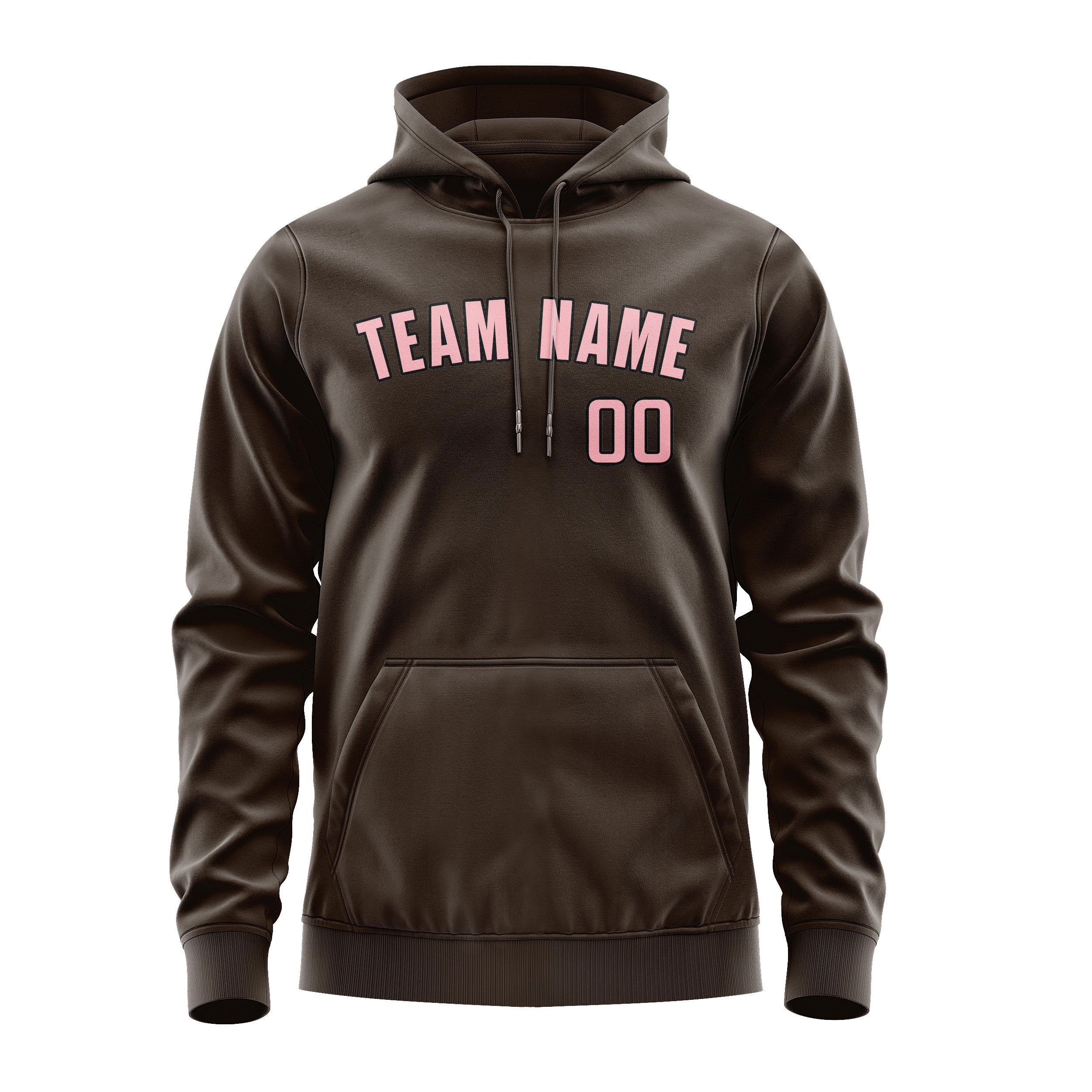 Custom Brown Light Pink Hoodie