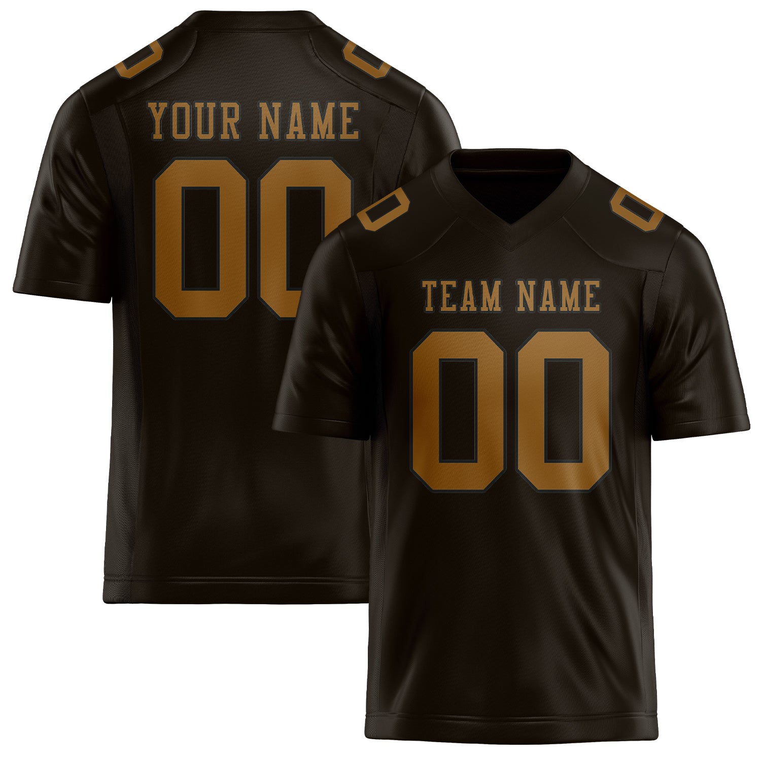 Custom Brown Khaki Football Jersey