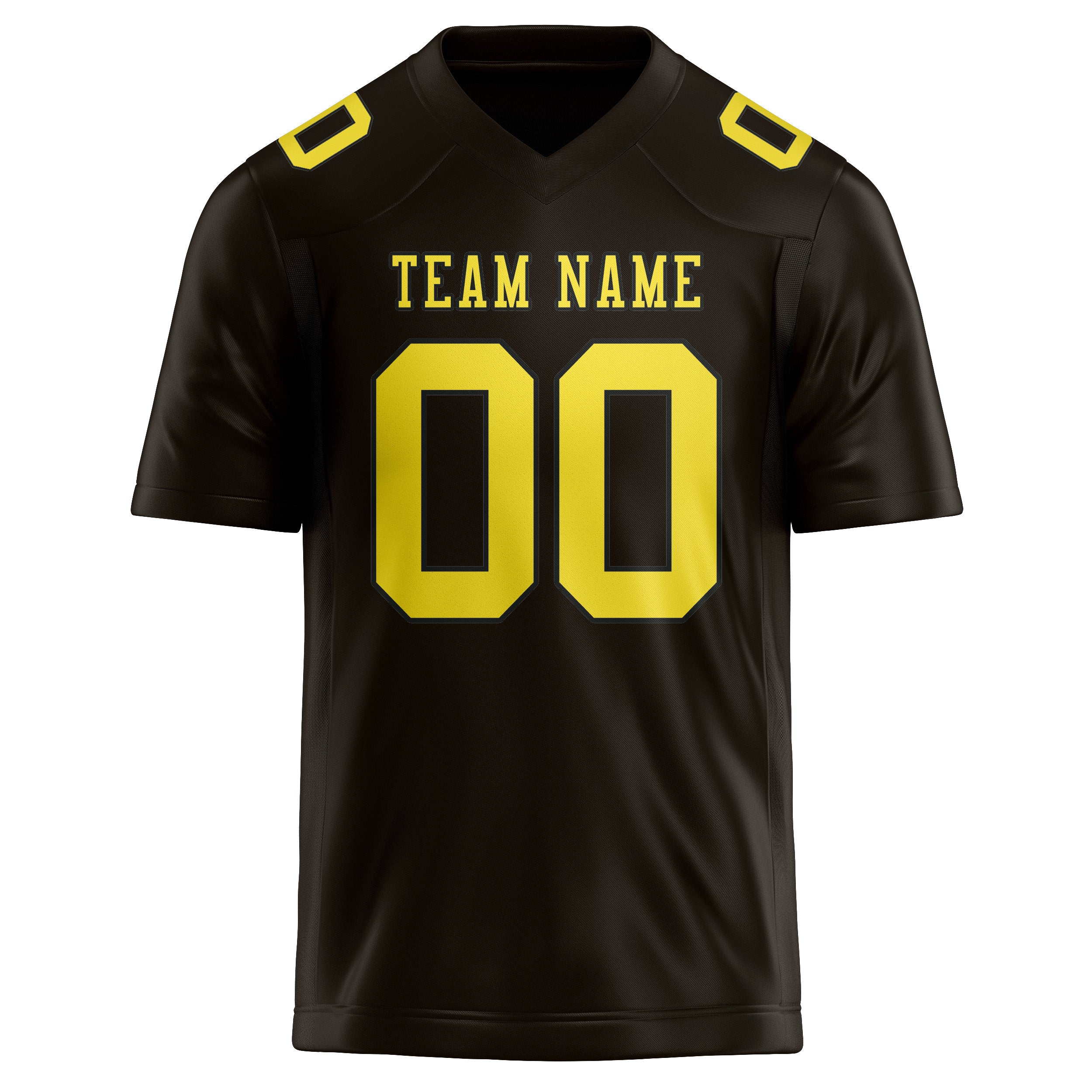 Custom Brown Light Yellow Football Jersey
