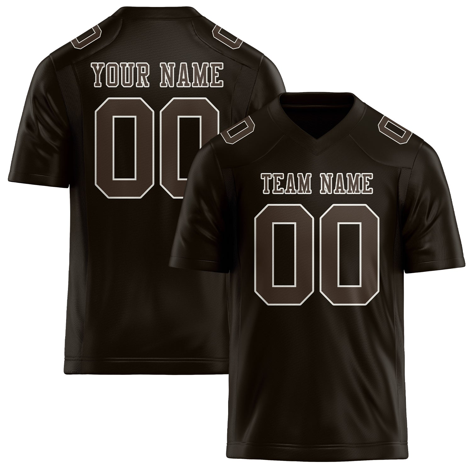 Custom Brown Brown Football Jersey