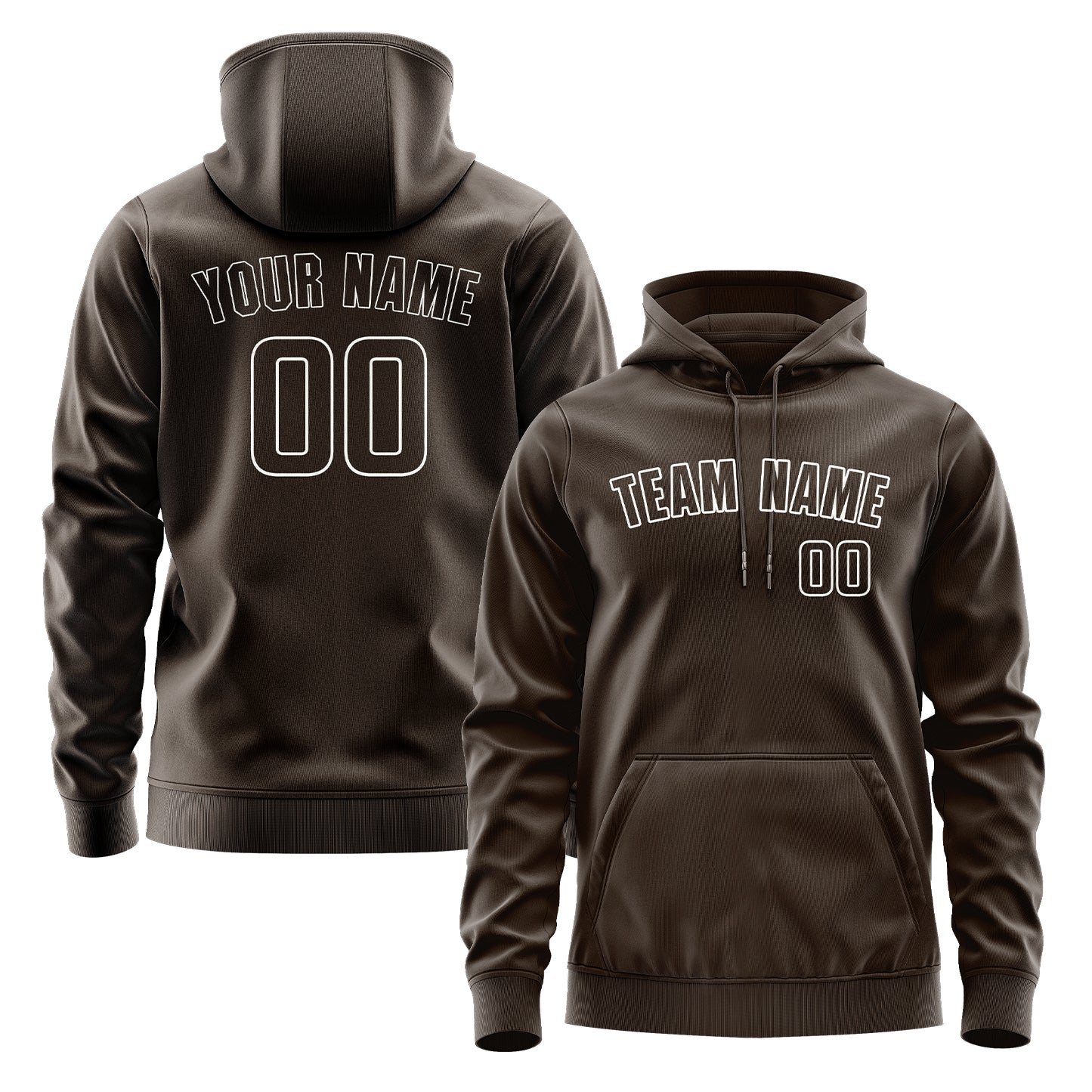 Custom Brown Brown Hoodie