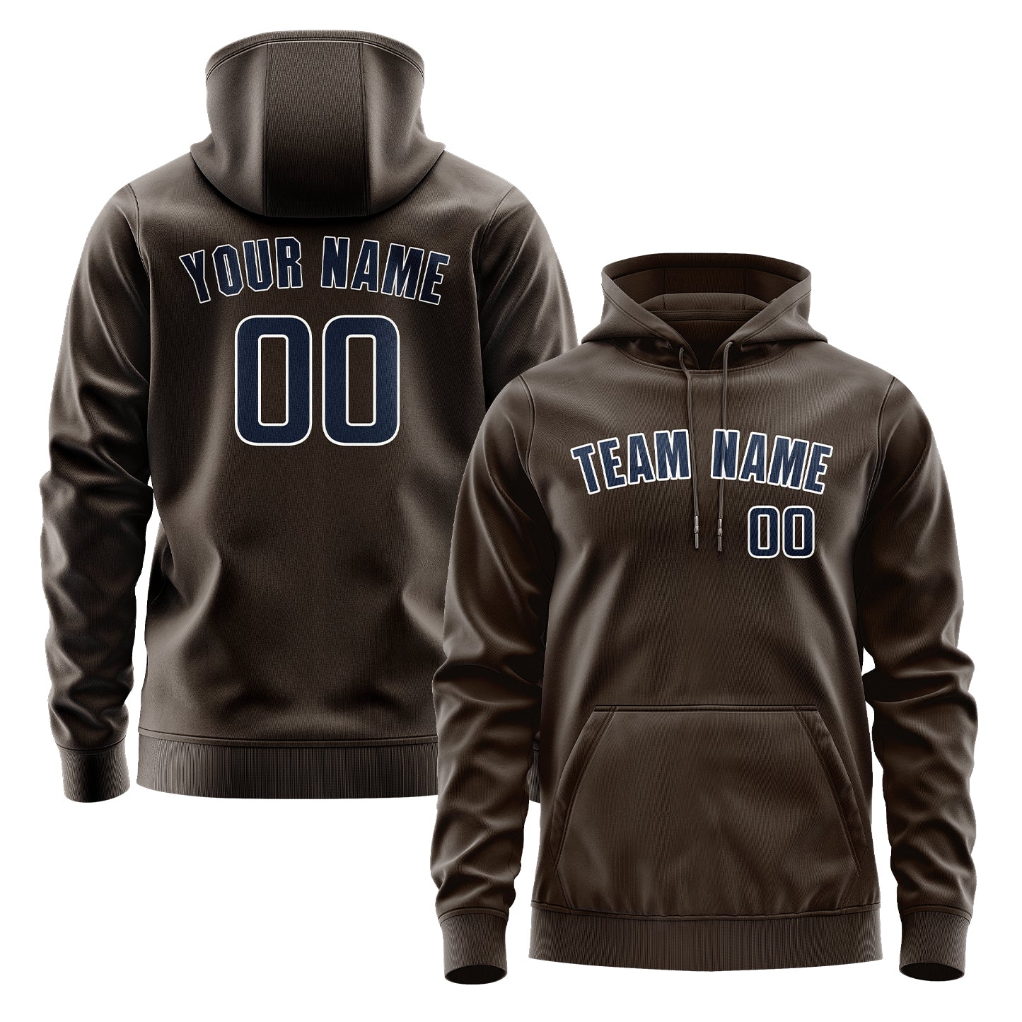 Custom Brown Blue Hoodie