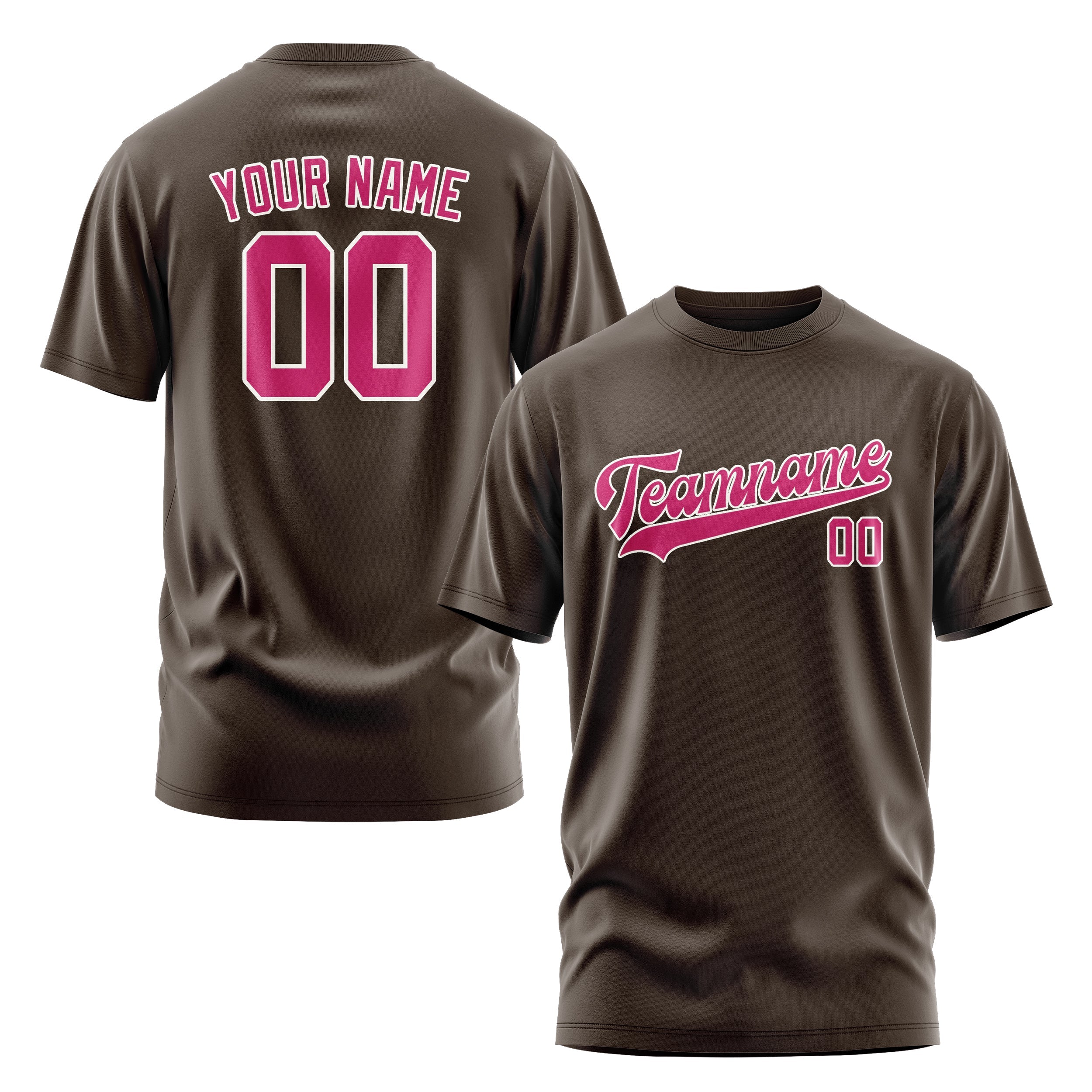 Custom Brown Pink T-Shirt