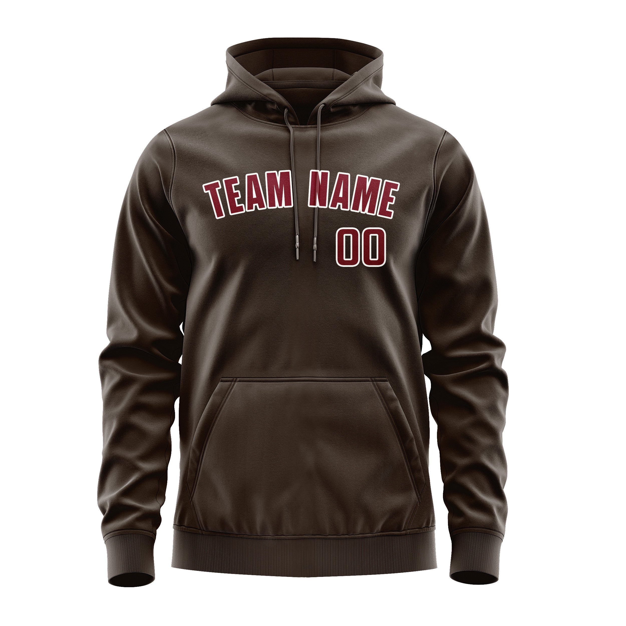 Custom Brown Crimson Red Hoodie