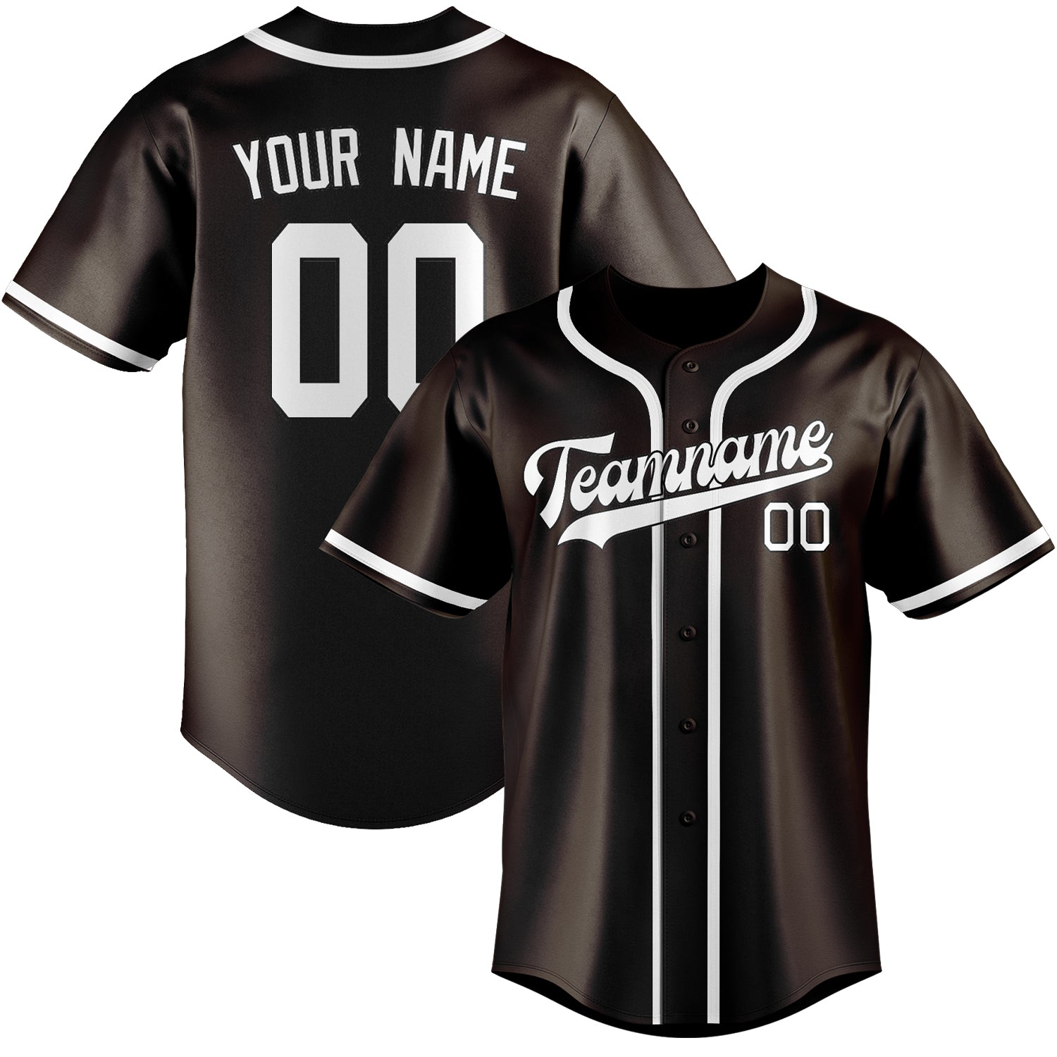 Custom Brown White Baseball Jersey