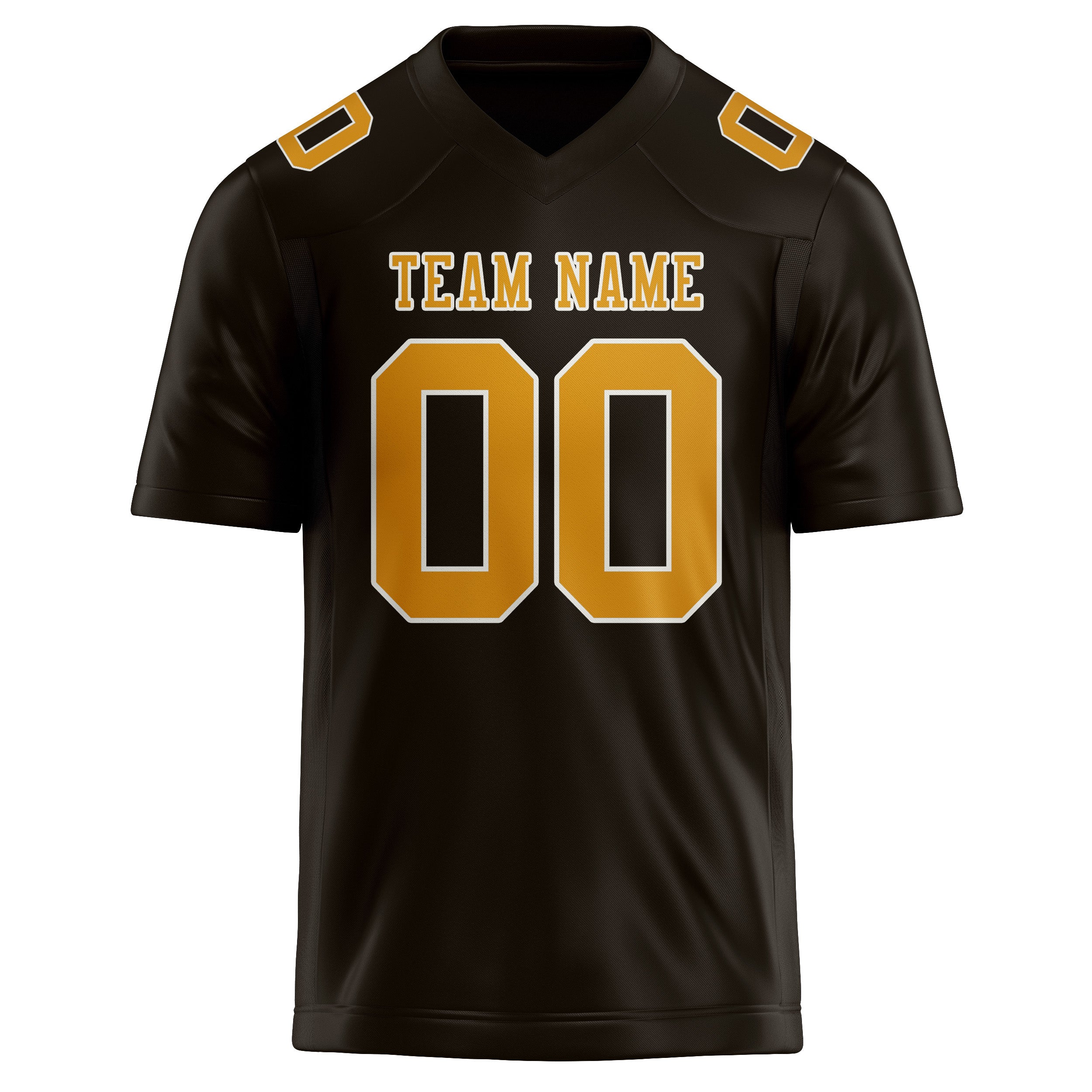 Custom Brown Yellow Football Jersey