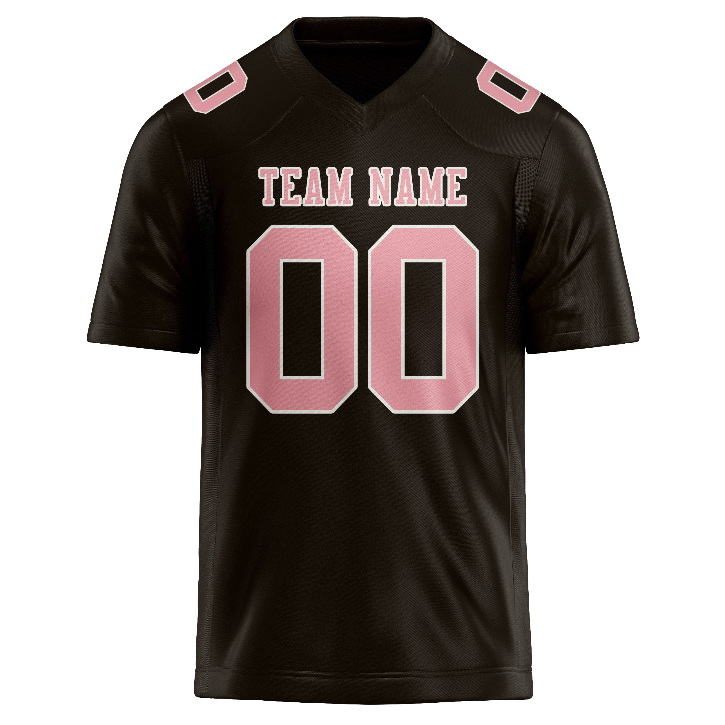 Custom Brown Light Pink Football Jersey