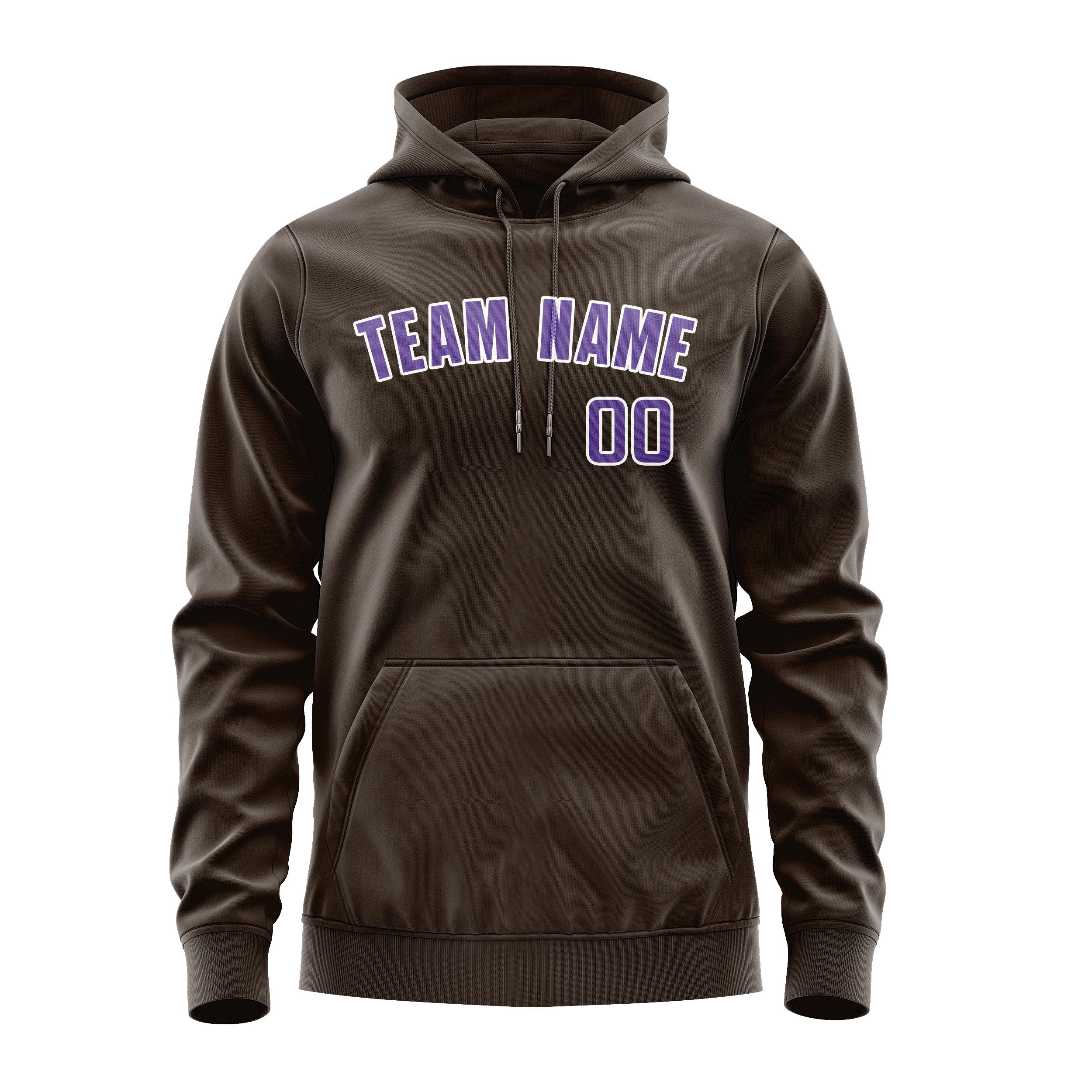 Custom Brown Light Purple Hoodie