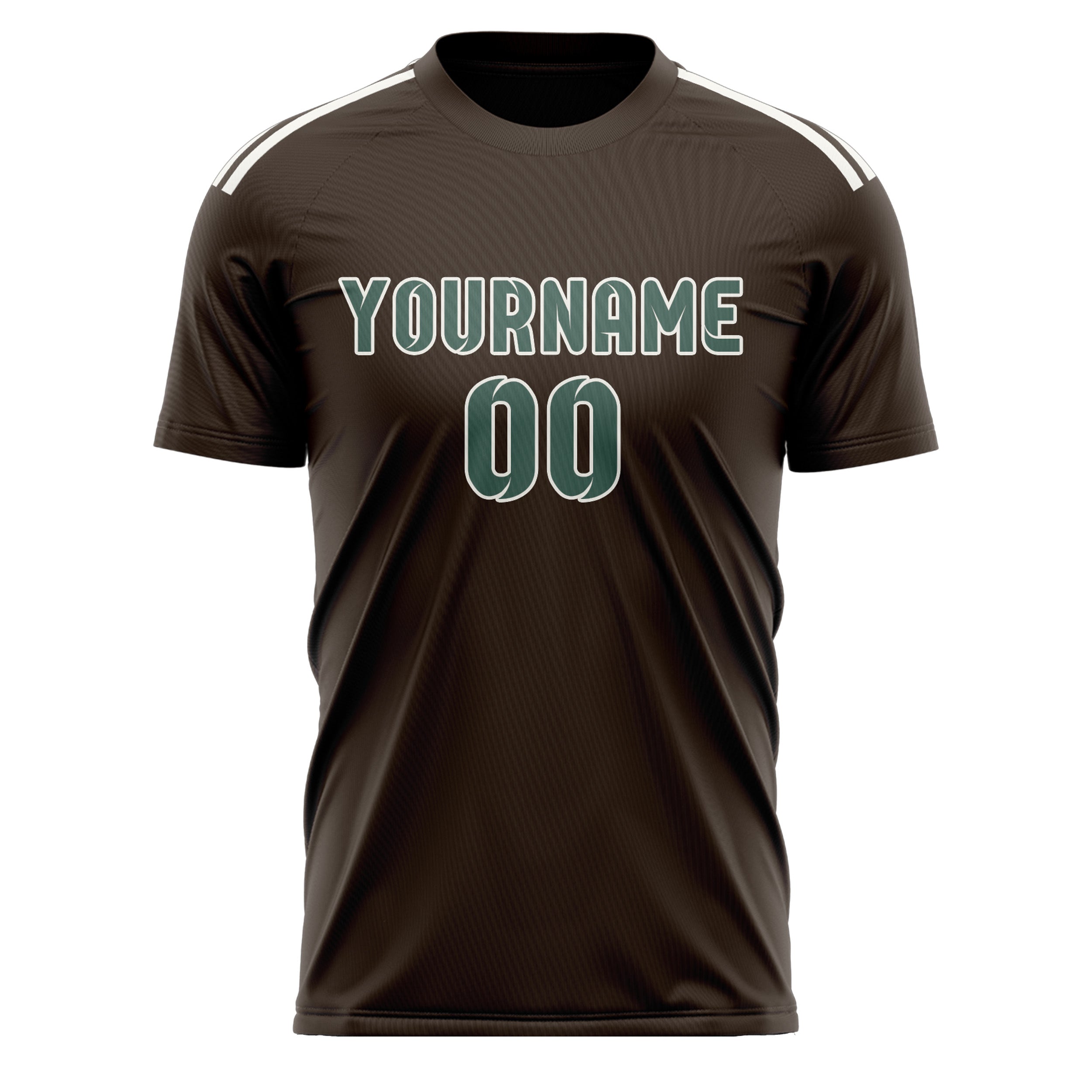 Custom Brown Blue Green Soccer Jersey