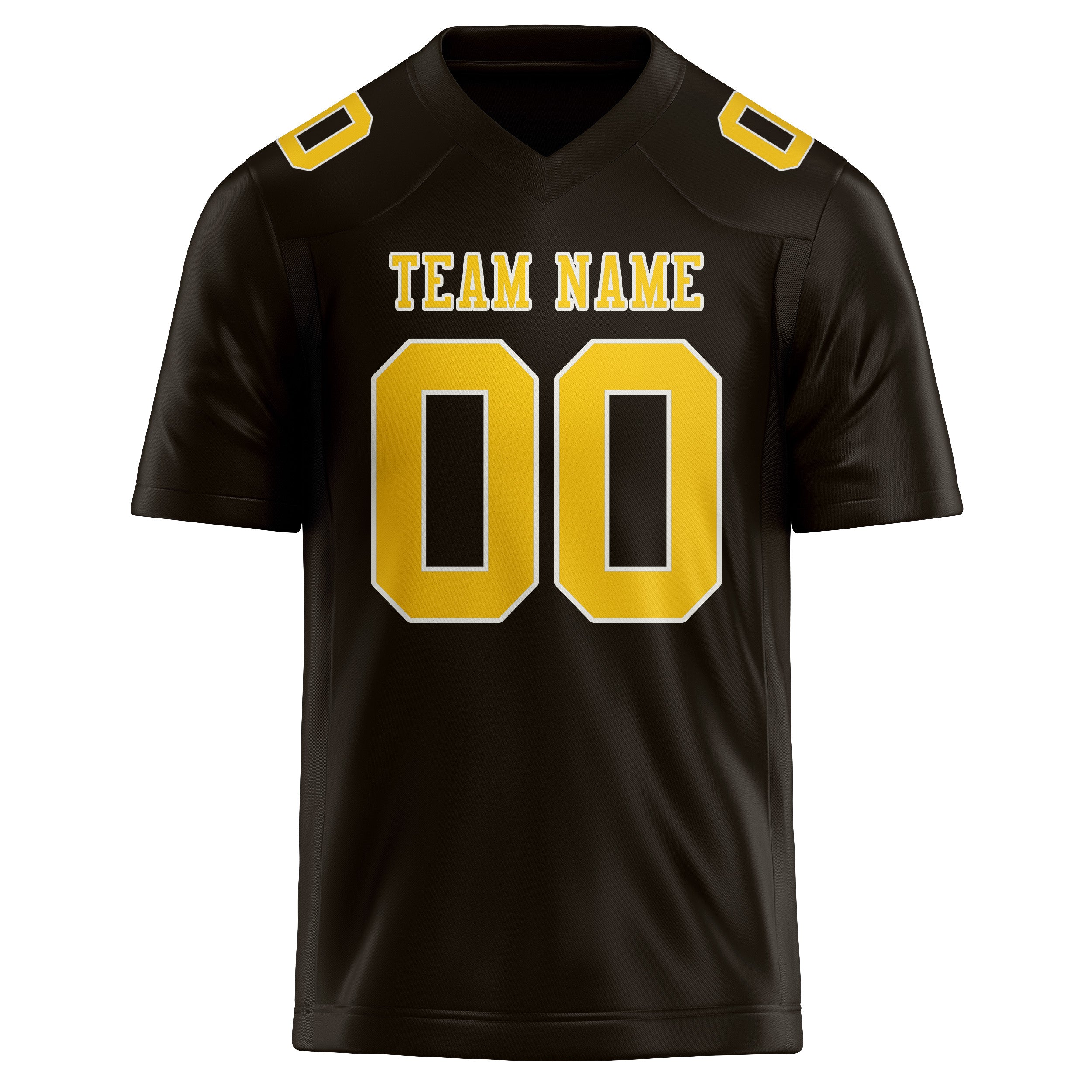 Custom Brown Gold Football Jersey