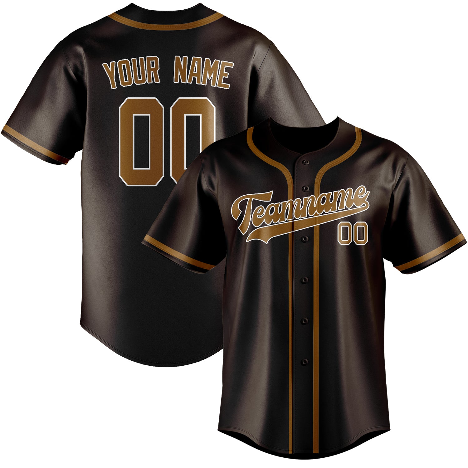 Custom Brown Khaki Baseball Jersey