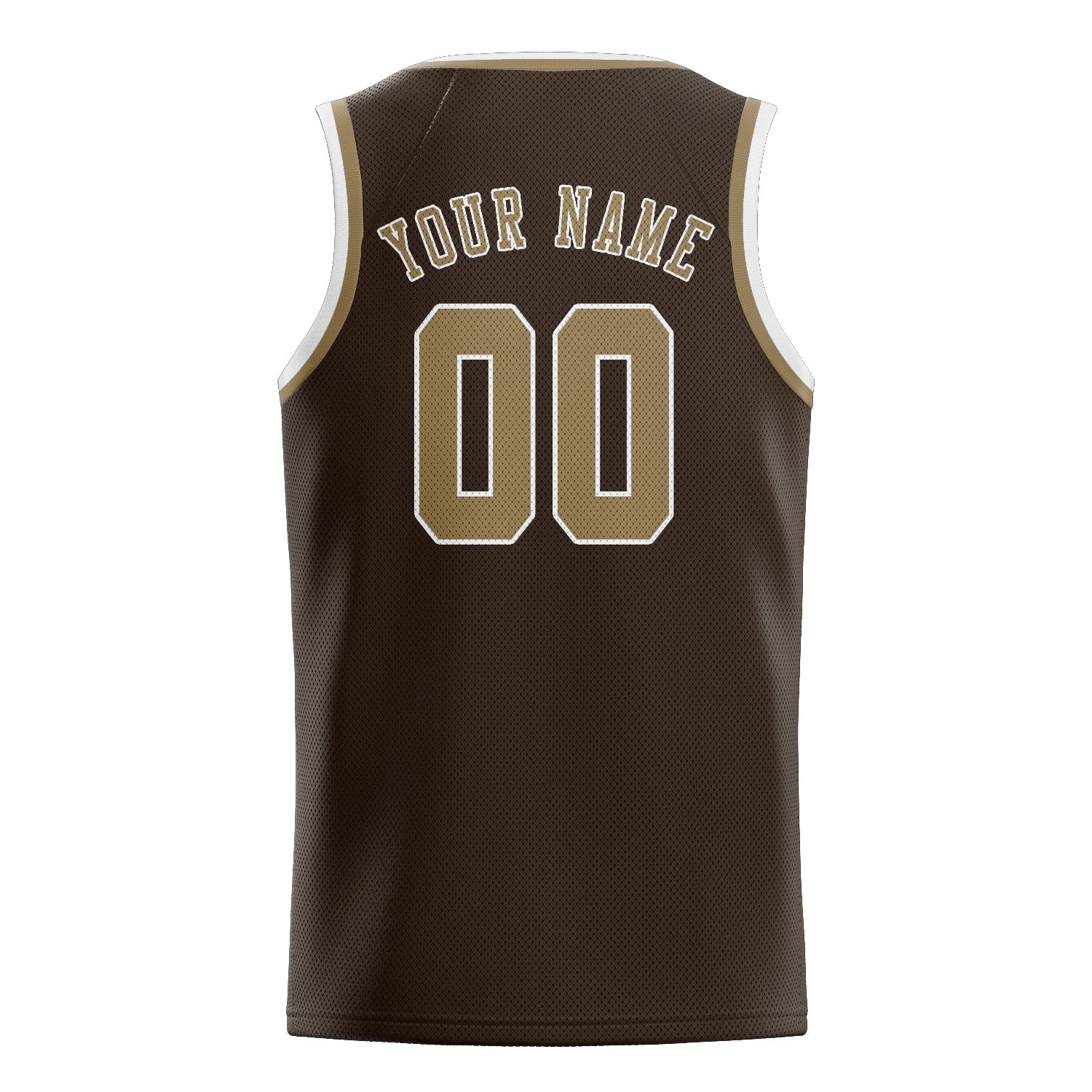 Custom Brown Light Khaki Basketball Jersey