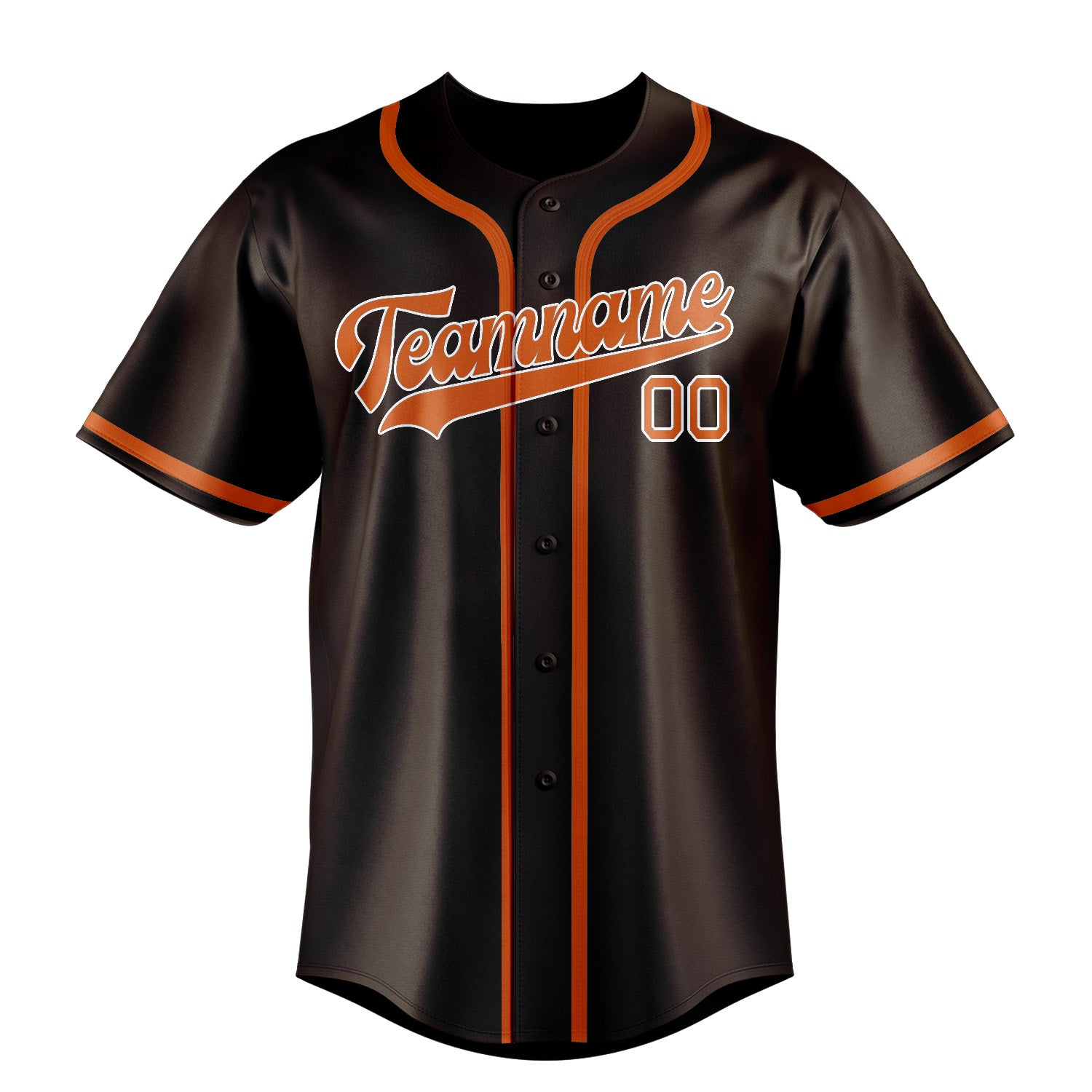 Custom Brown Orange Baseball Jersey