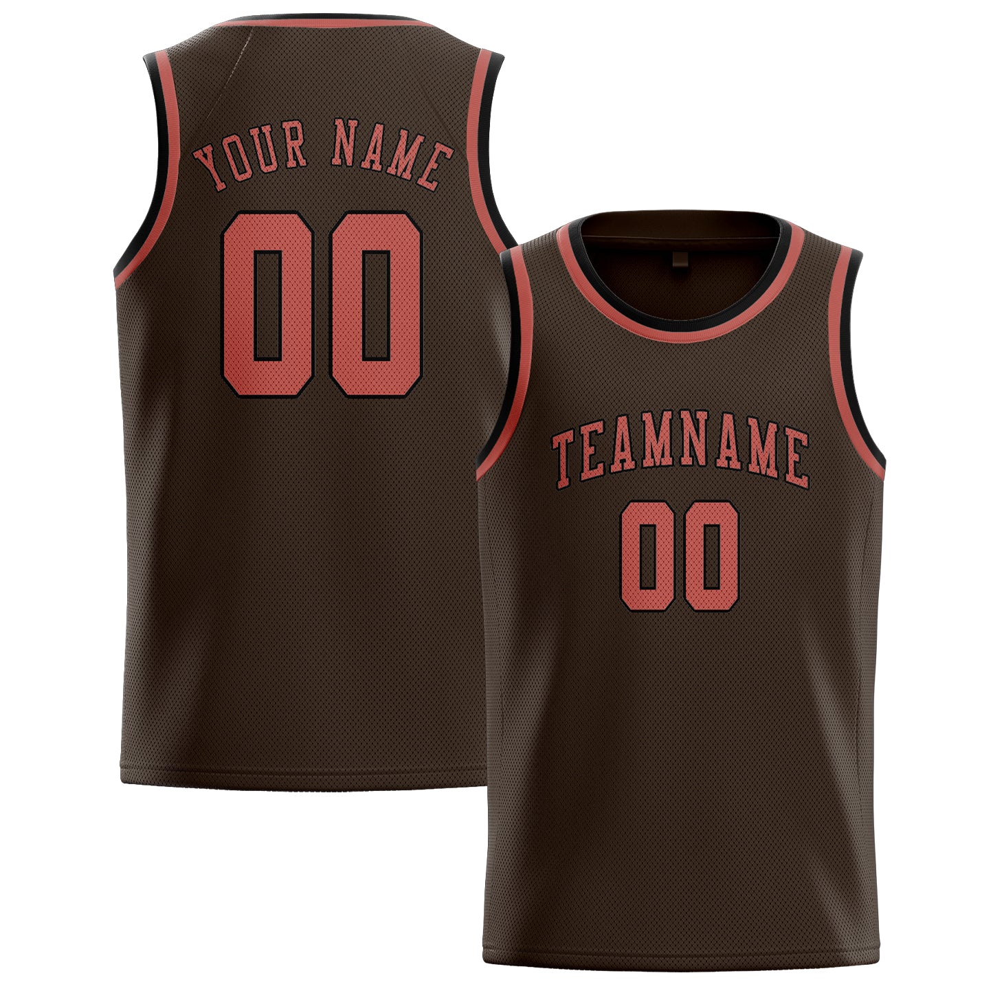 Custom Brown Copper Rose Basketball Jersey