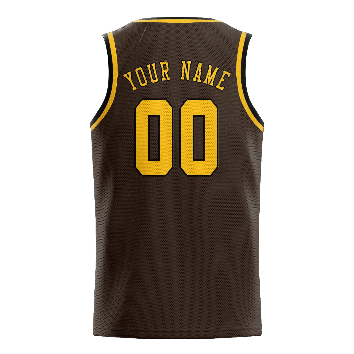 Custom Brown Gold Basketball Jersey