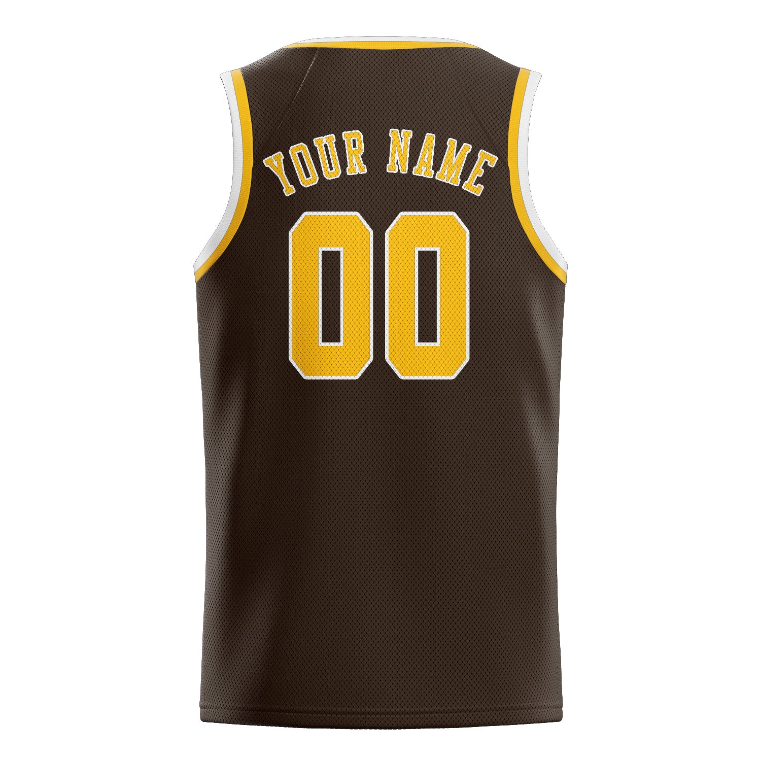 Custom Brown Gold Basketball Jersey