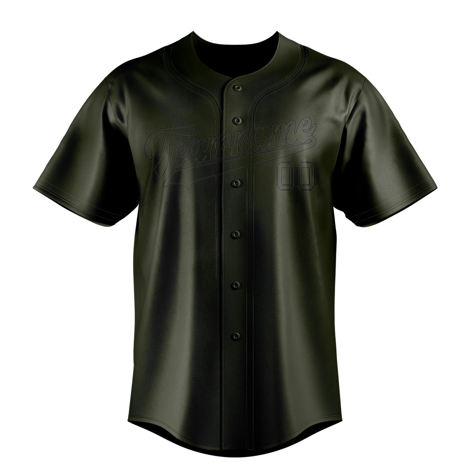 Custom Olive Black Baseball Jersey