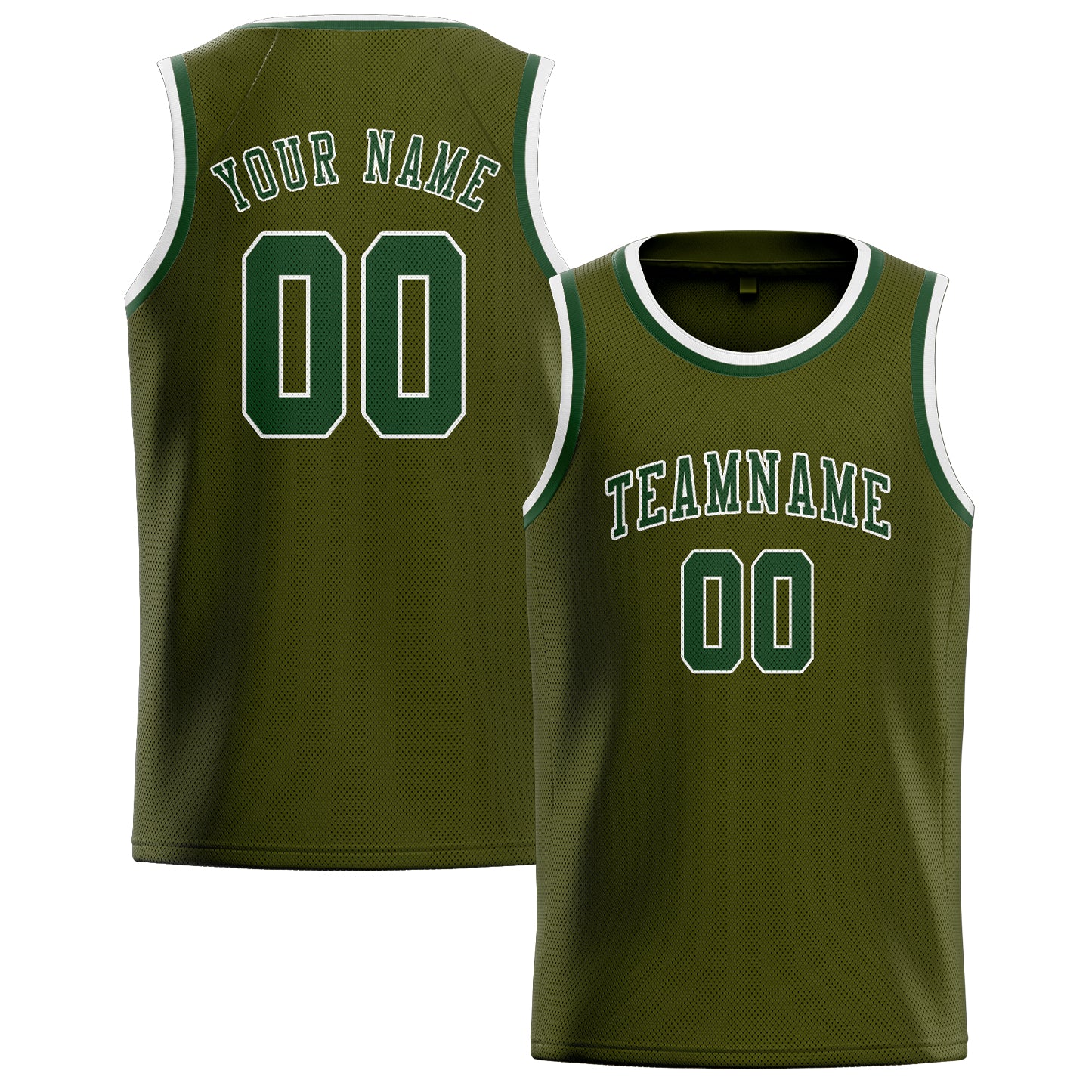 Custom Olive Dark Green Basketball Jersey