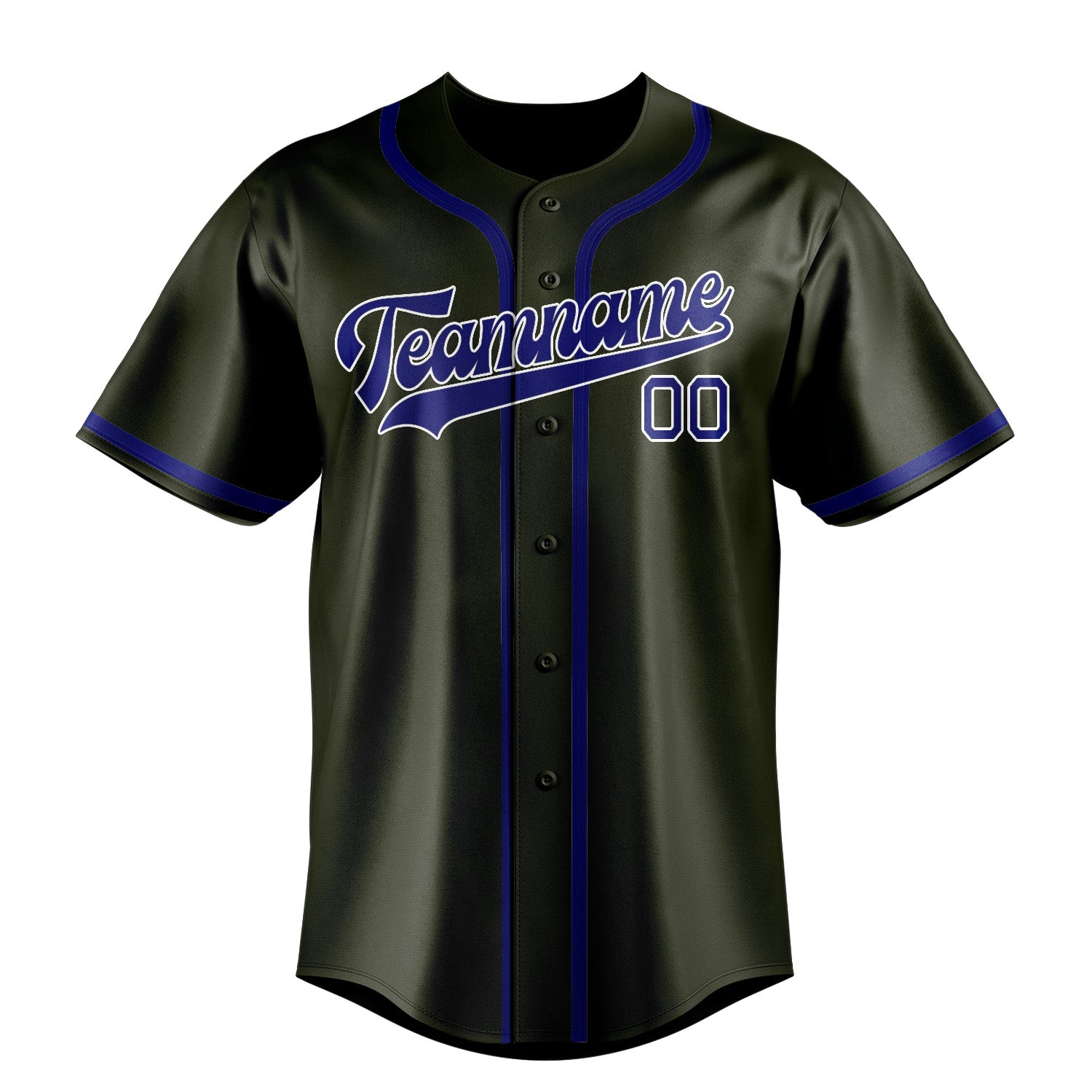 Custom Olive Sky Blue Baseball Jersey