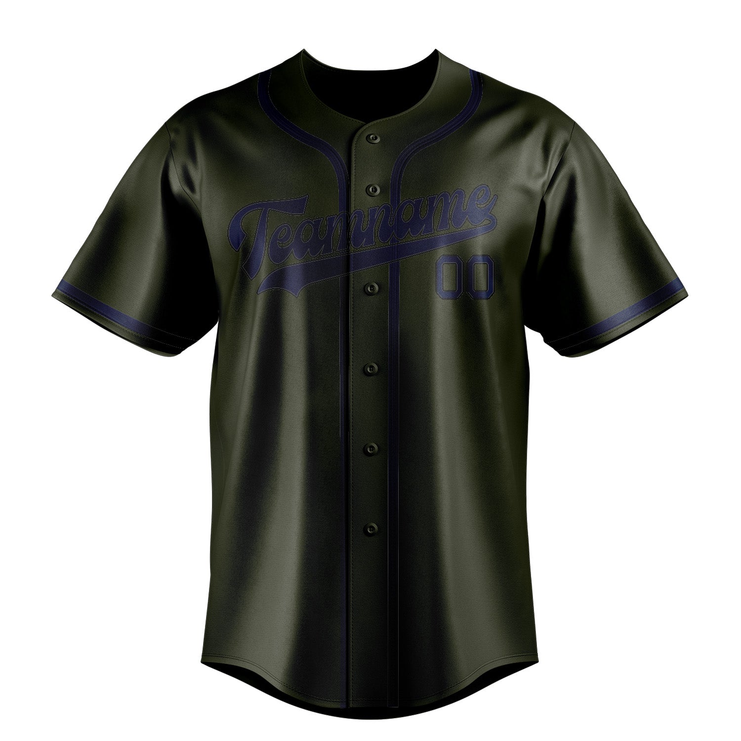 Custom Olive Blue Baseball Jersey