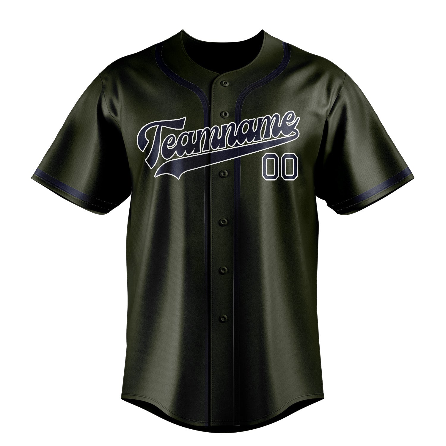Custom Olive Navy Baseball Jersey