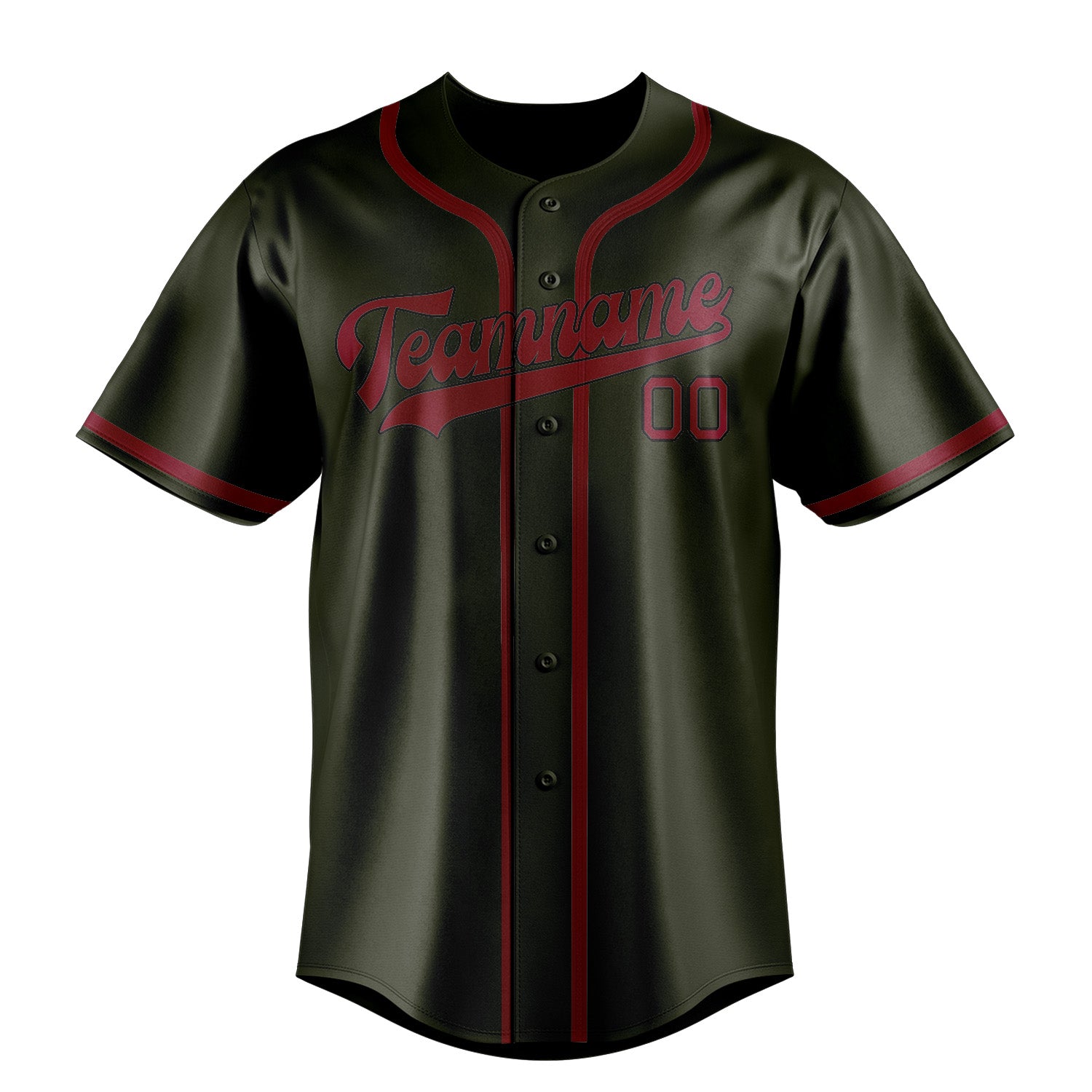 Custom Olive Crimson Red Baseball Jersey