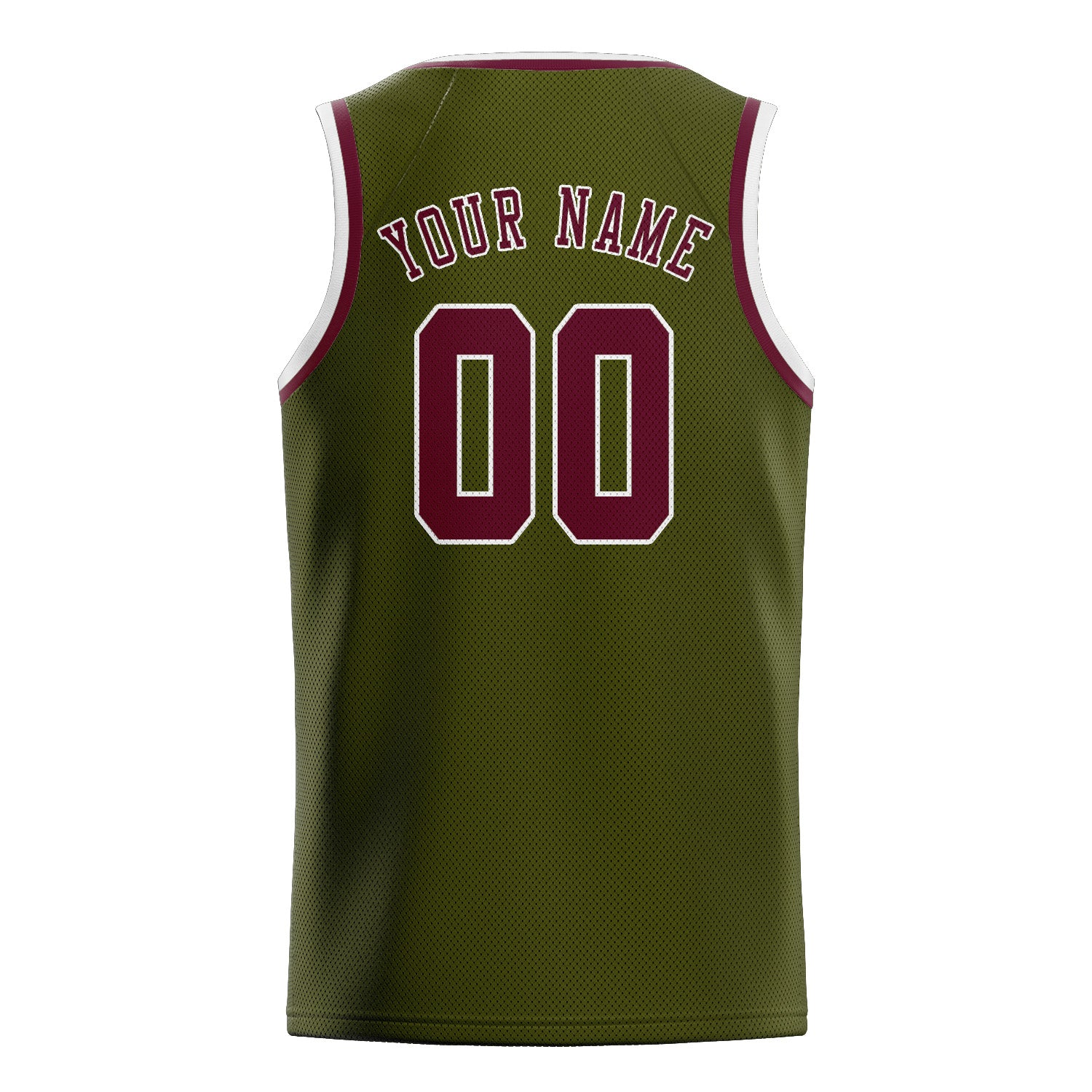 Custom Olive Crimson Red Basketball Jersey