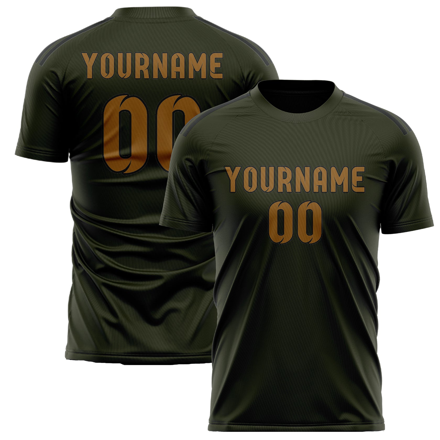 Custom Olive Khaki Soccer Jersey