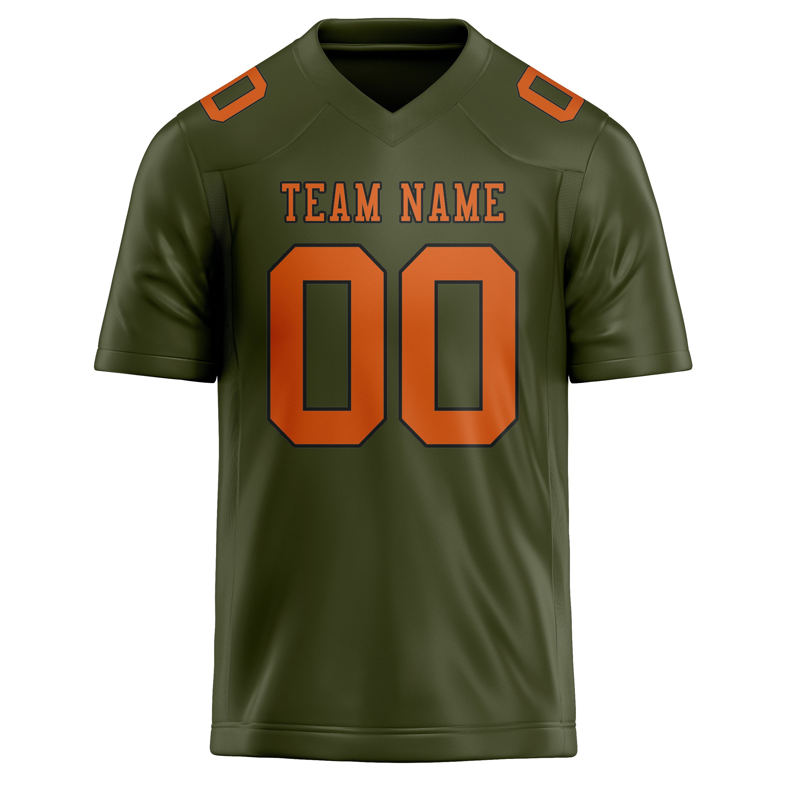 Custom Olive Orange Football Jersey