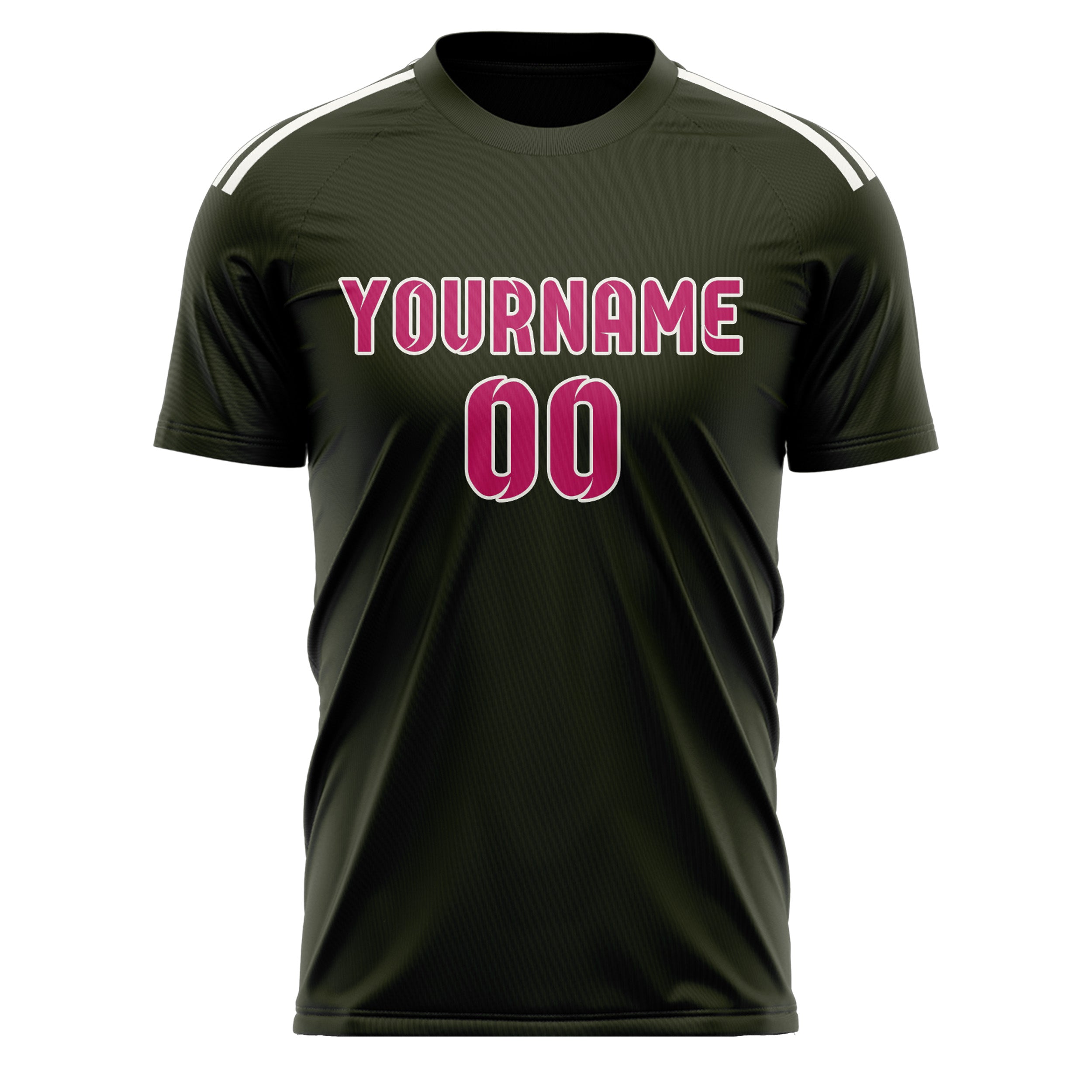 Custom Olive Pink Soccer Jersey
