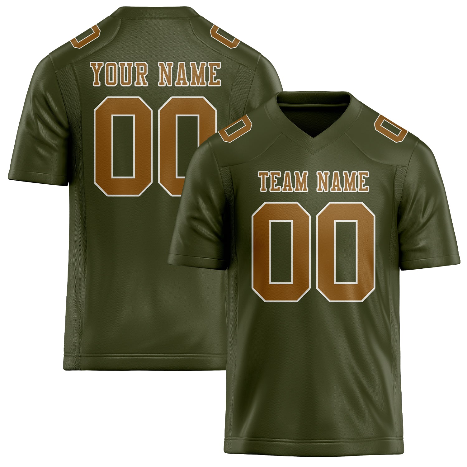 Custom Olive Khaki Football Jersey