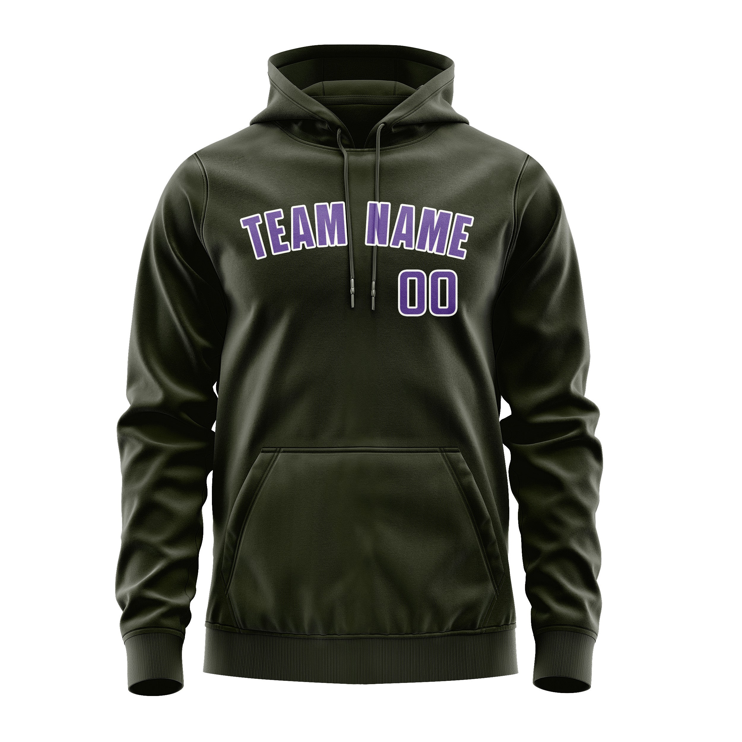 Custom Olive Light Purple Hoodie