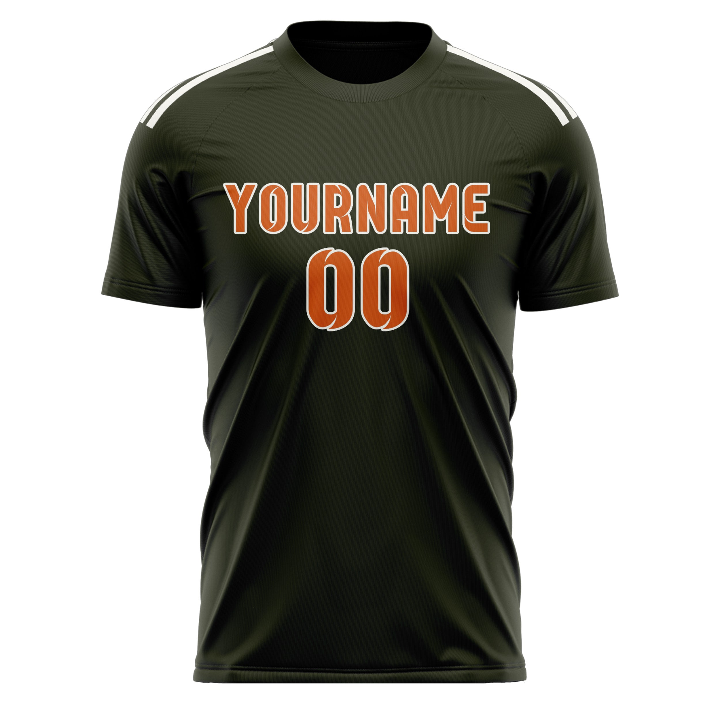 Custom Olive Orange Soccer Jersey