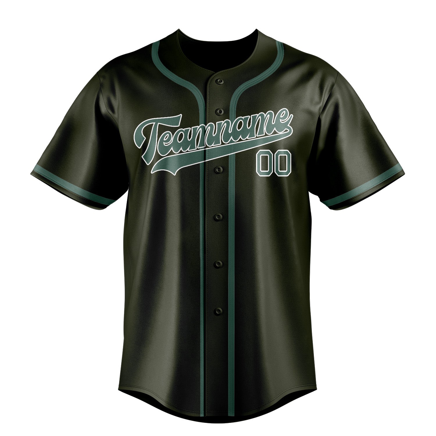 Custom Olive Blue Green Baseball Jersey