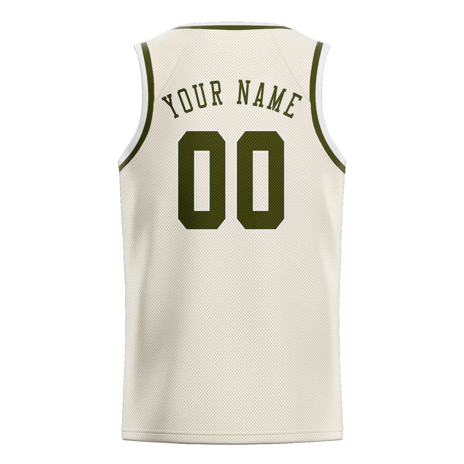 Custom Cream Olive Basketball Jersey