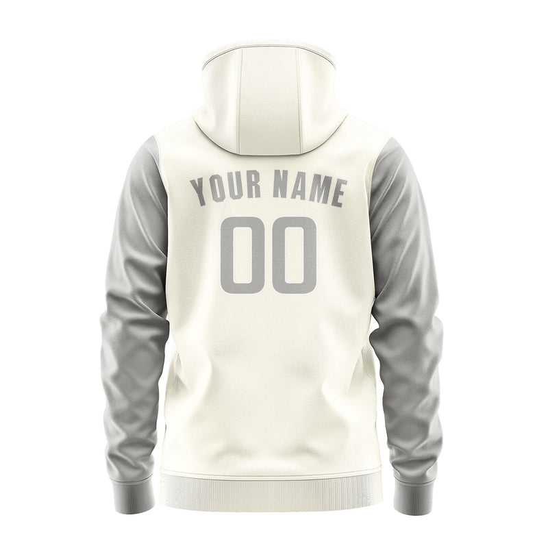 Custom Cream Gray Hoodie 0303040403B31804