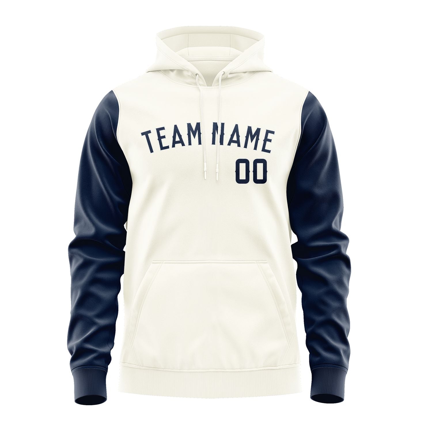 Custom Cream Blue Hoodie 0303101003B31810
