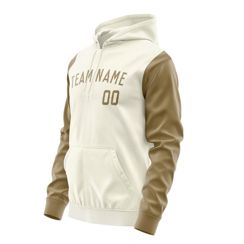 Custom Cream Light Khaki Hoodie 0303252503B31825