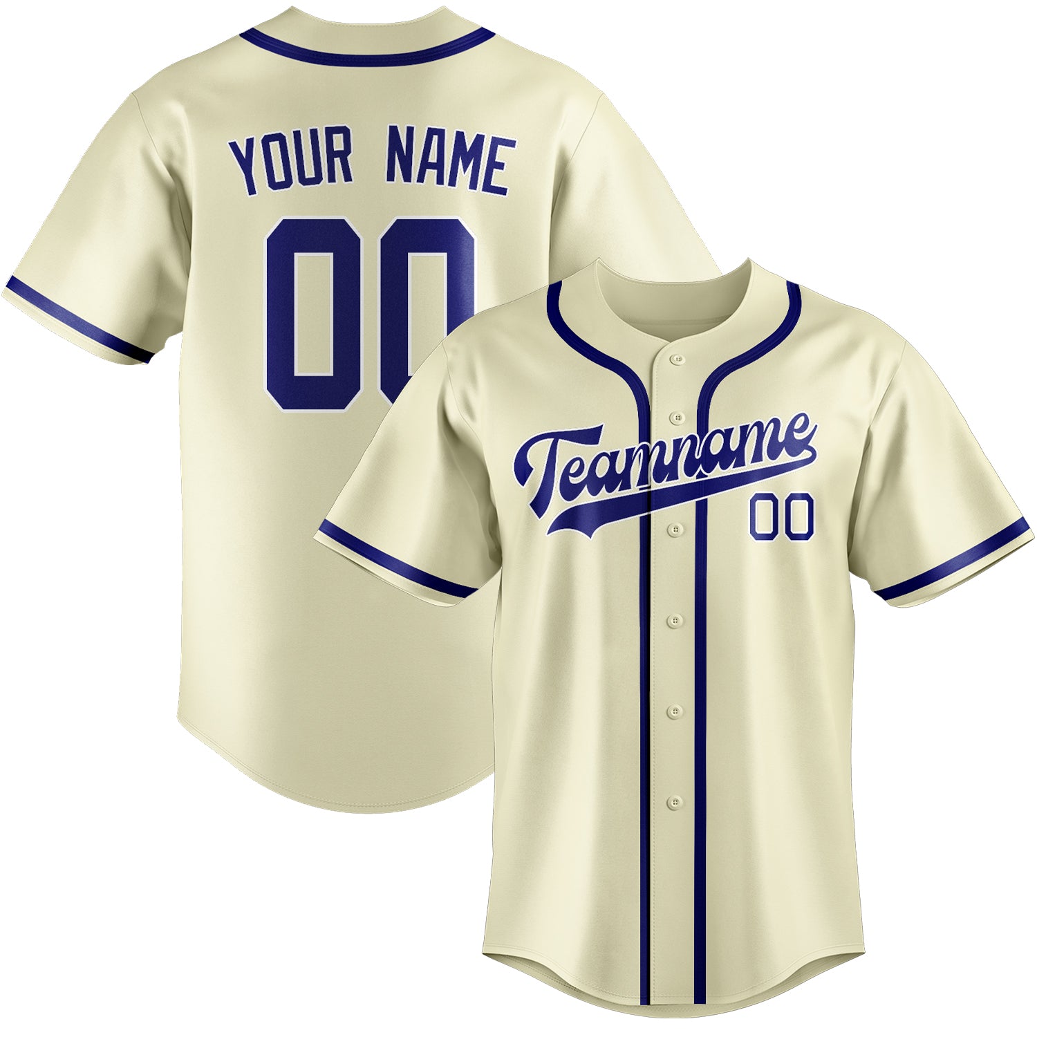Custom Cream Sky Blue Baseball Jersey