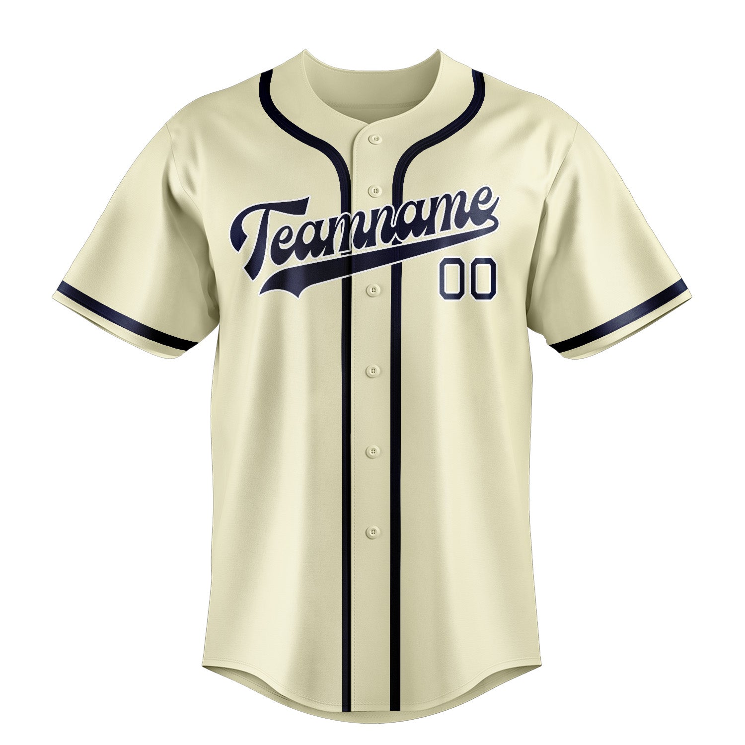 Custom Cream Blue Baseball Jersey