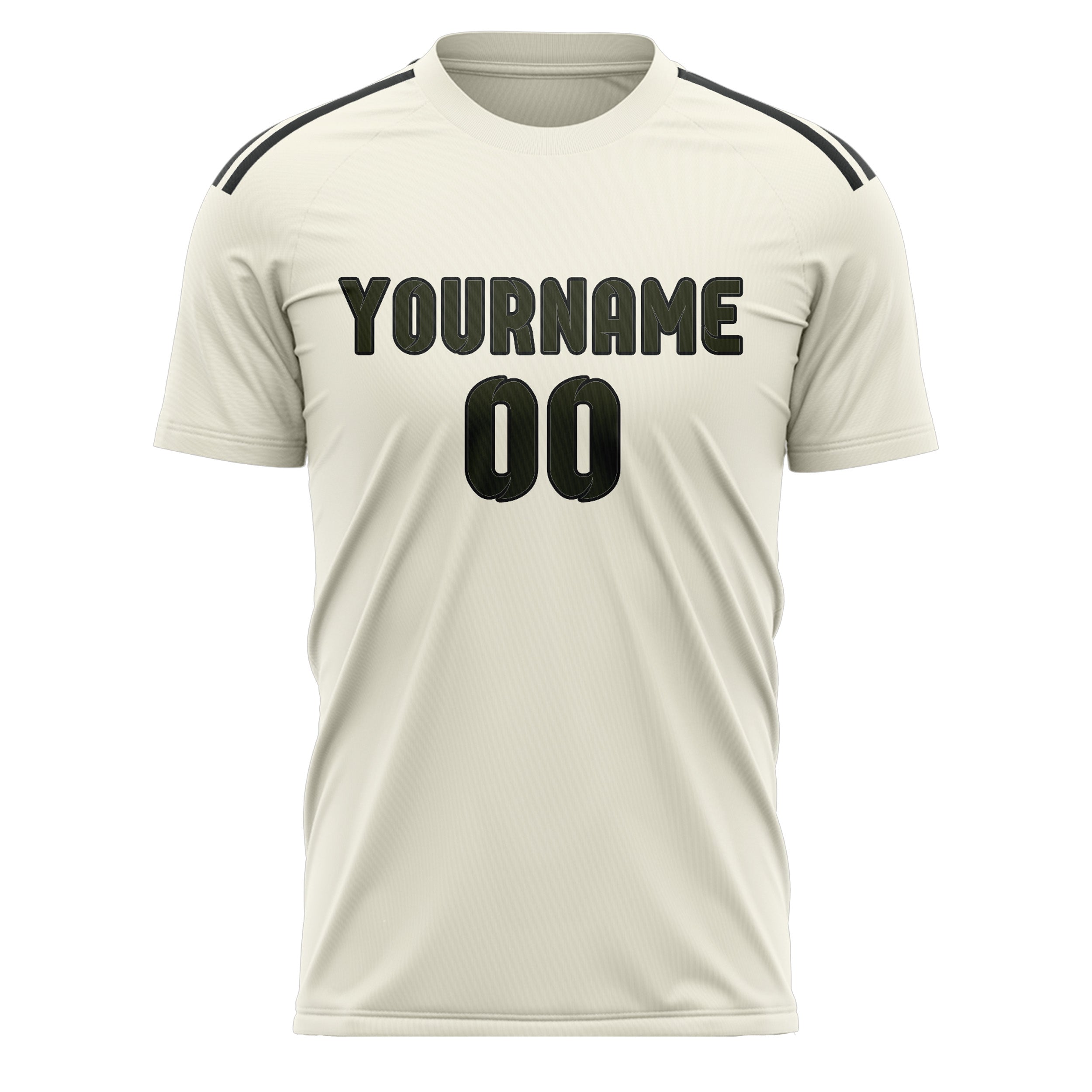 Custom Cream Olive Soccer Jersey
