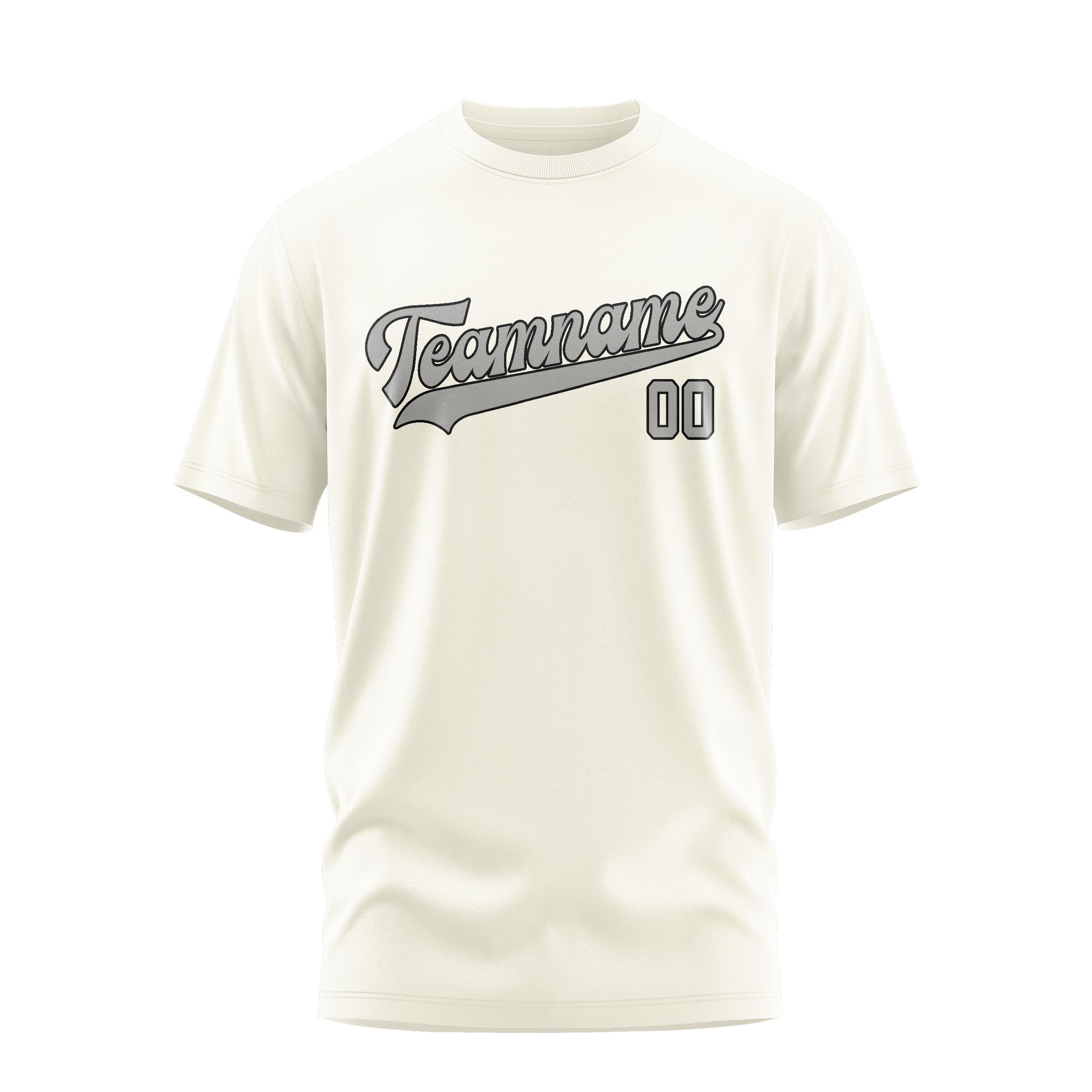 Custom Cream Gray T-Shirt