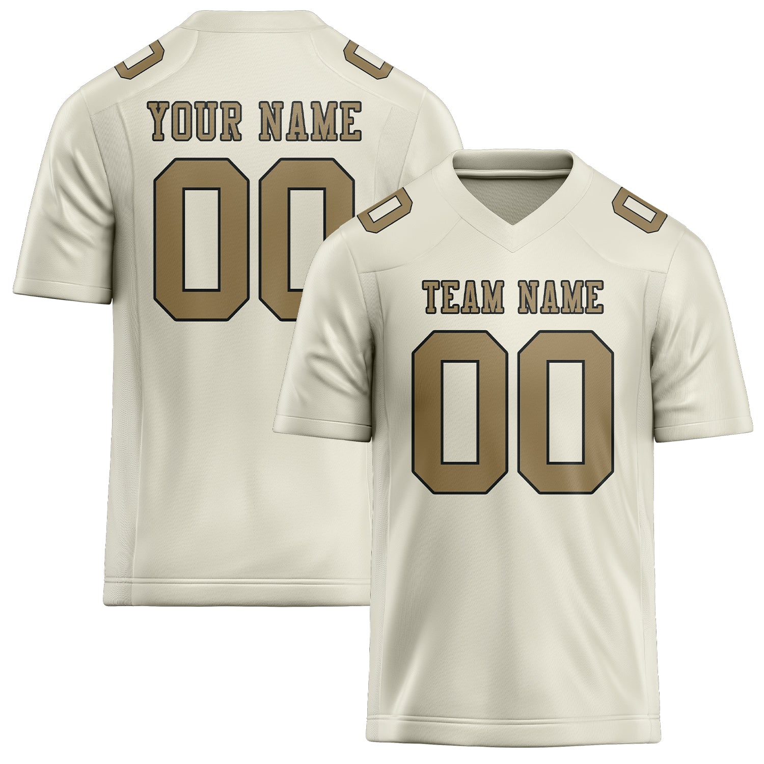 Custom Cream Light Khaki Football Jersey