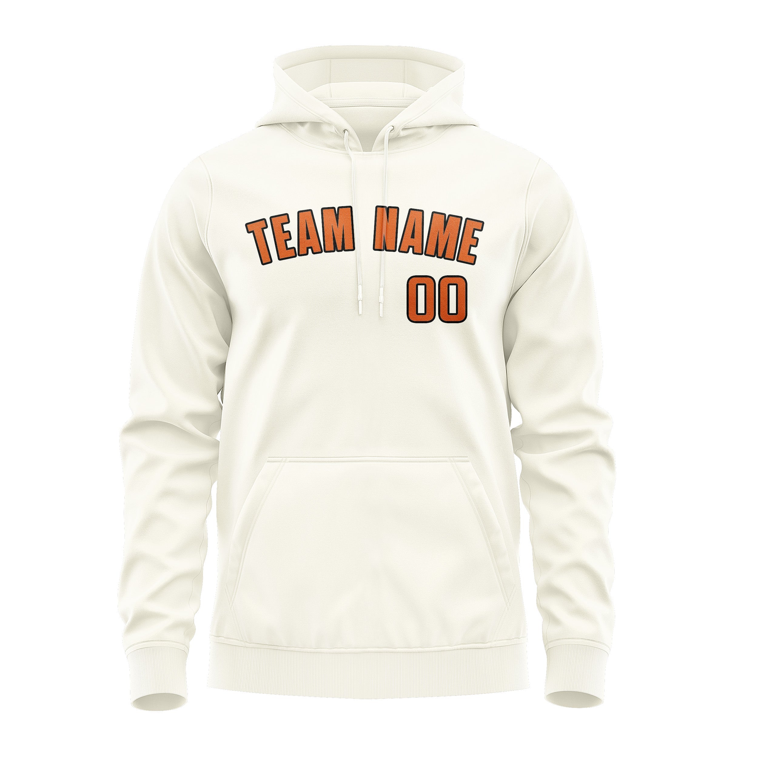 Custom Cream Orange Hoodie