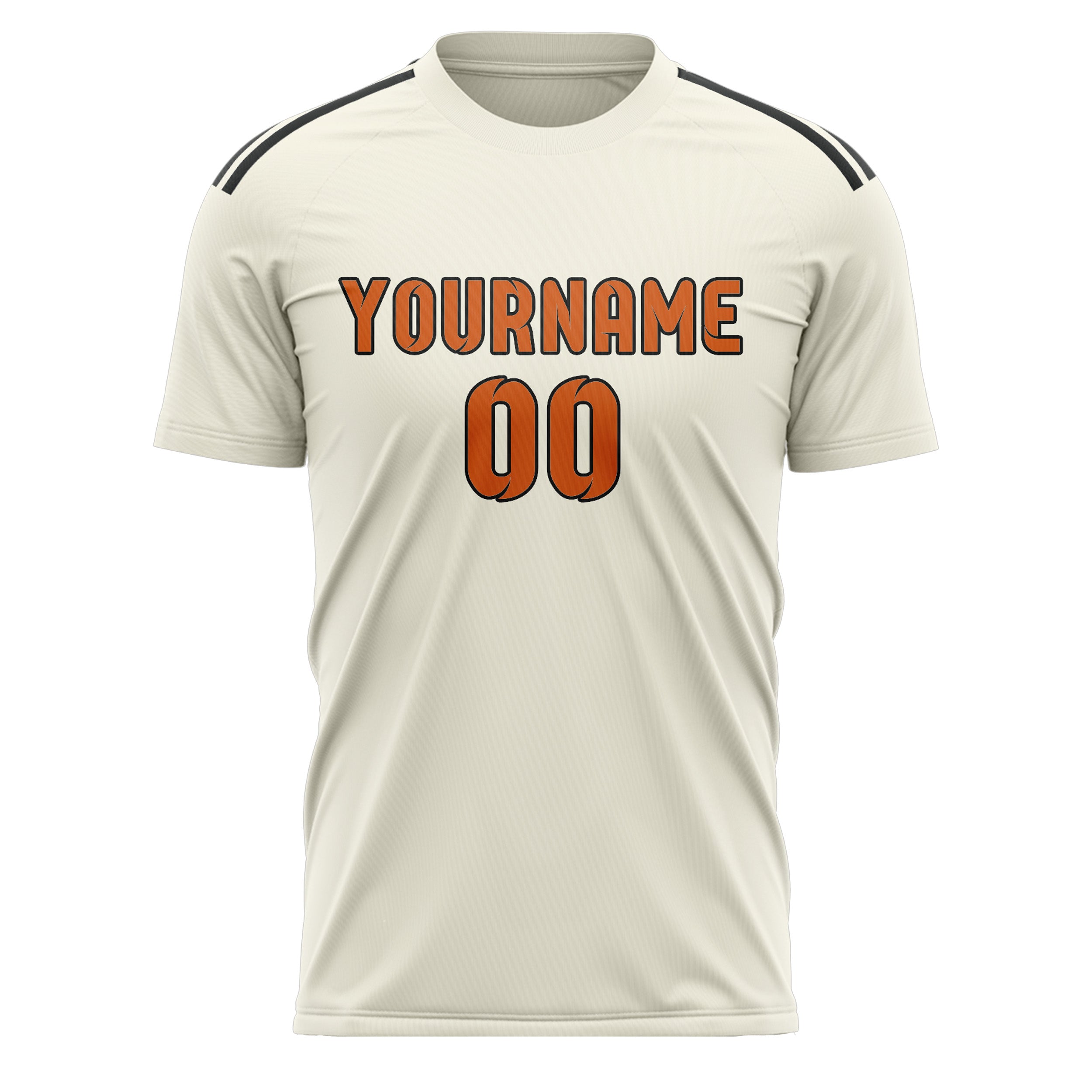 Custom Cream Orange Soccer Jersey