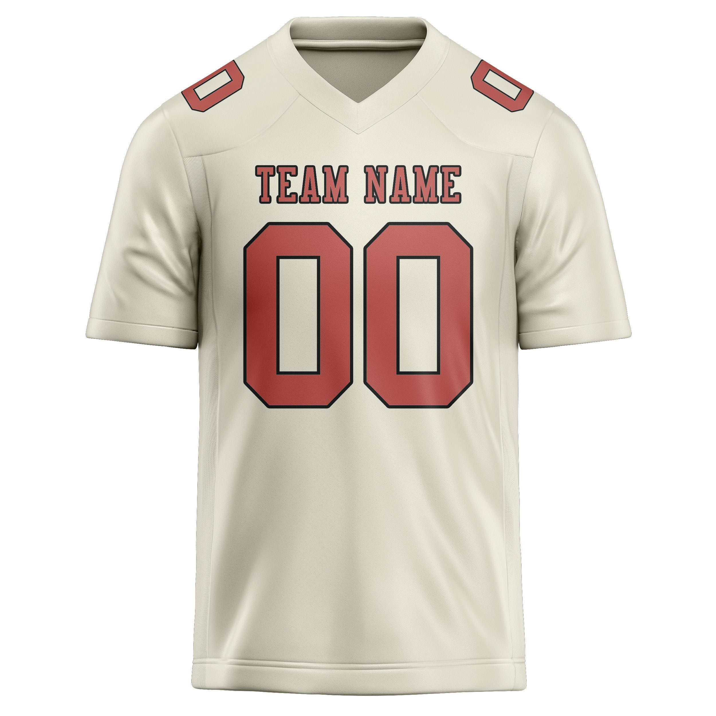 Custom Cream Copper Rose Football Jersey